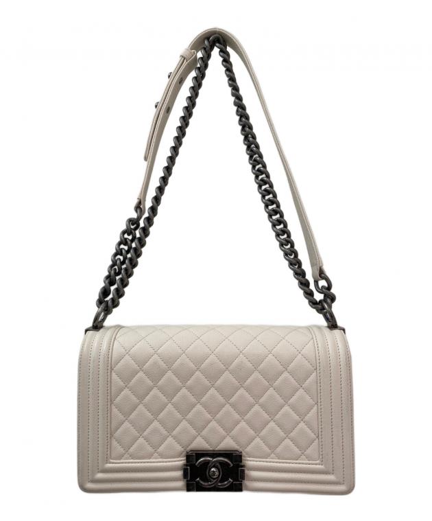 中古・古着通販】CHANEL (シャネル) ボーイシャネル25 ホワイト