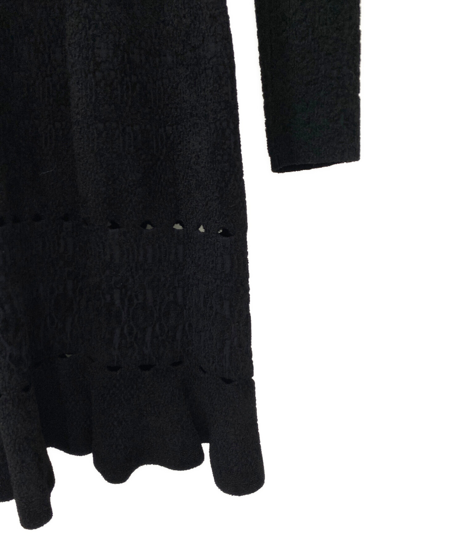 中古・古着通販】ALAIA (アライア) ニットワンピース ブラック サイズ