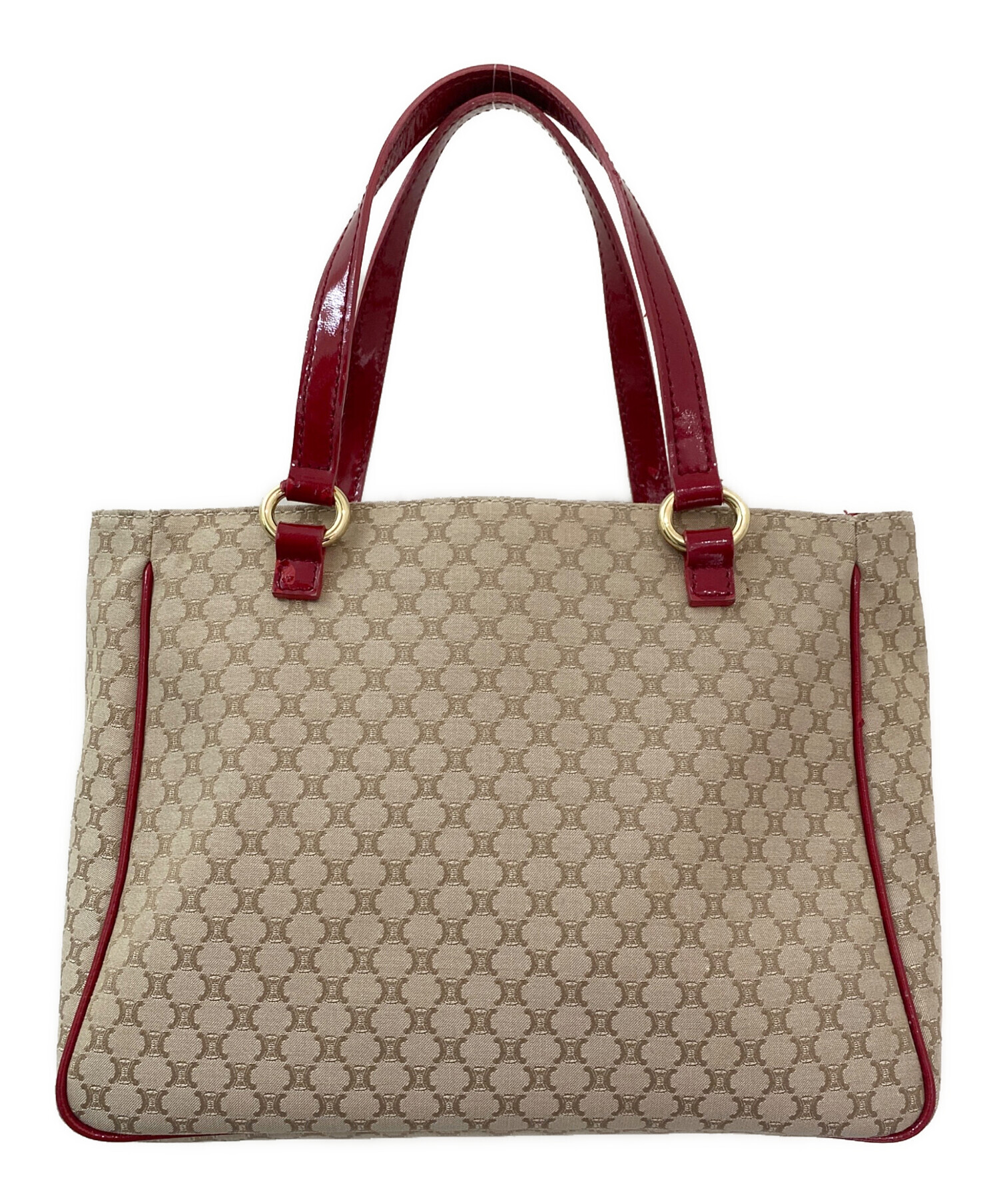 中古・古着通販】CELINE (セリーヌ) マカダム柄トートバッグ レッド