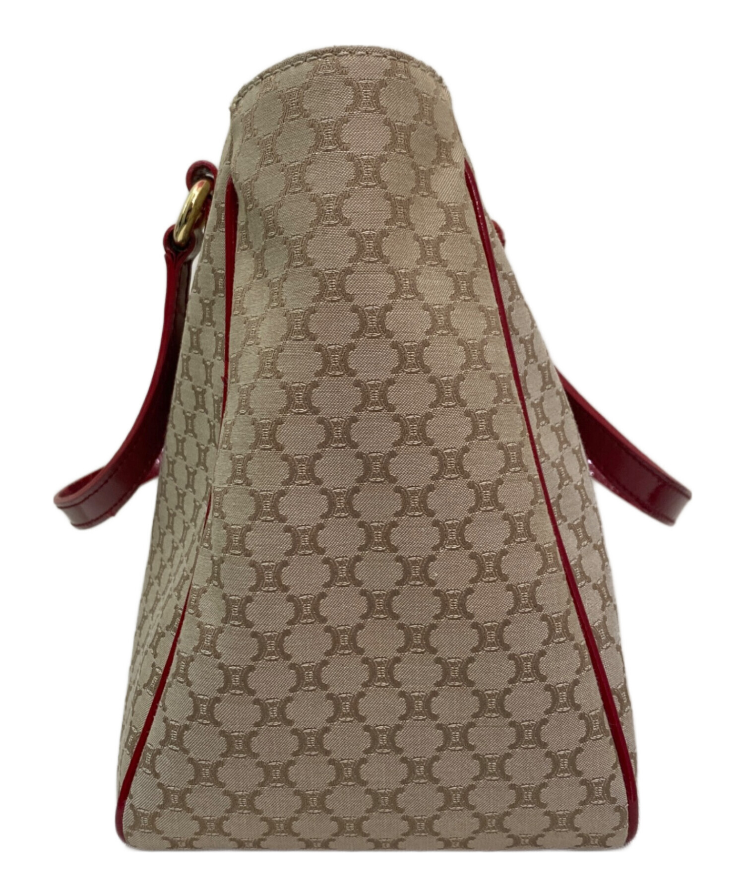 中古・古着通販】CELINE (セリーヌ) マカダム柄トートバッグ レッド