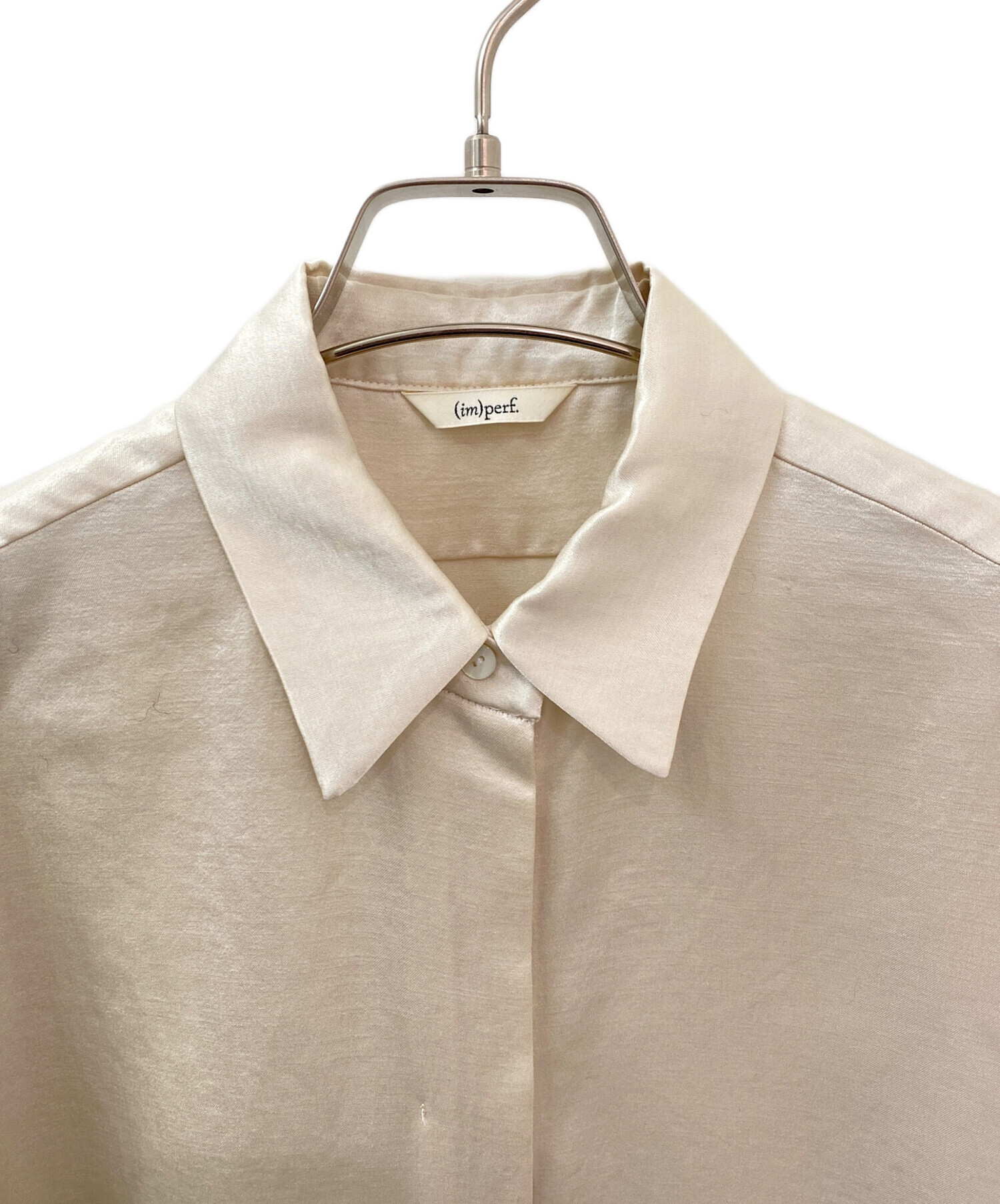 中古・古着通販】(im)perf (インパーフ) Vintagesatinshirt ベージュ 