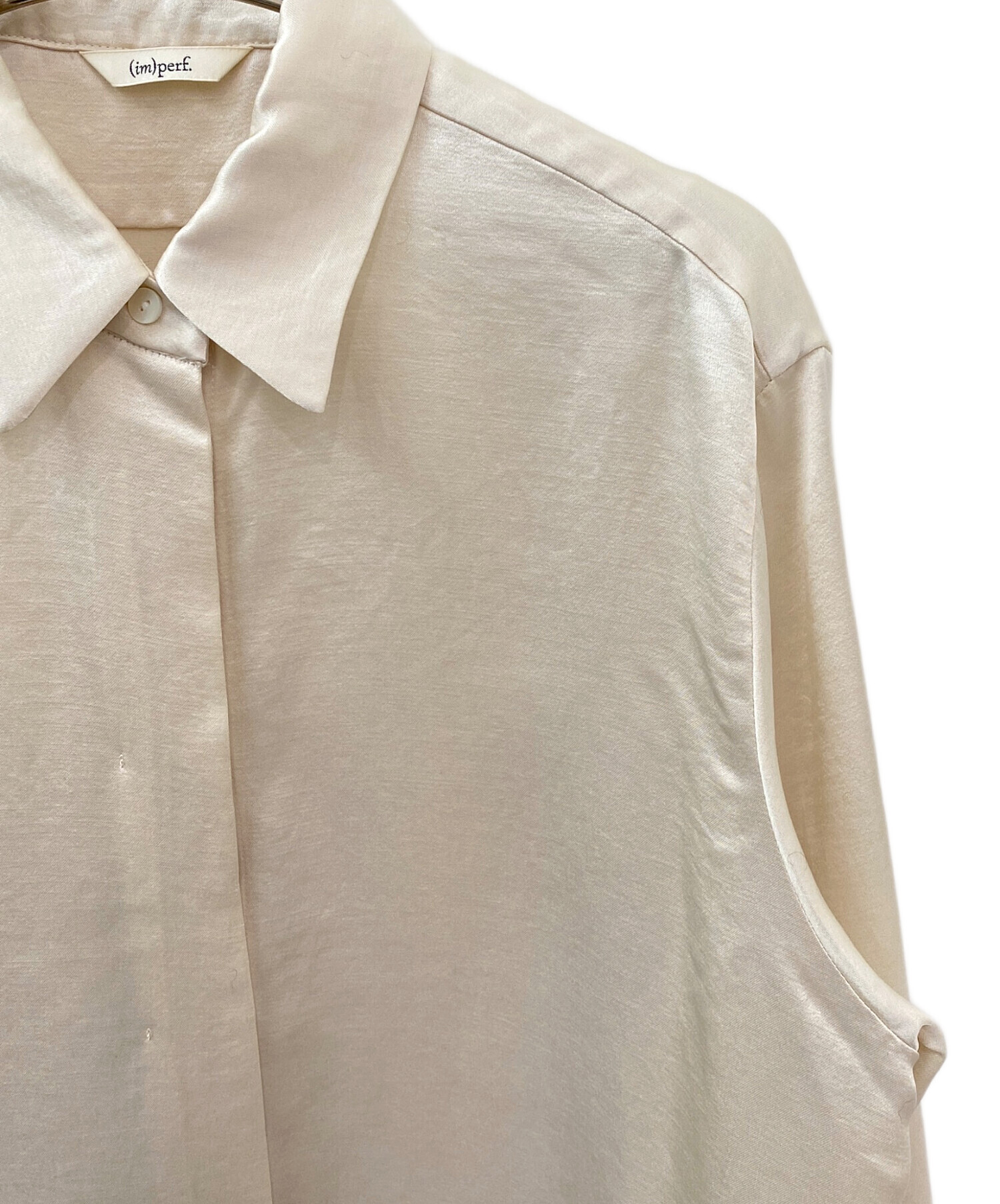 中古・古着通販】(im)perf (インパーフ) Vintagesatinshirt ベージュ
