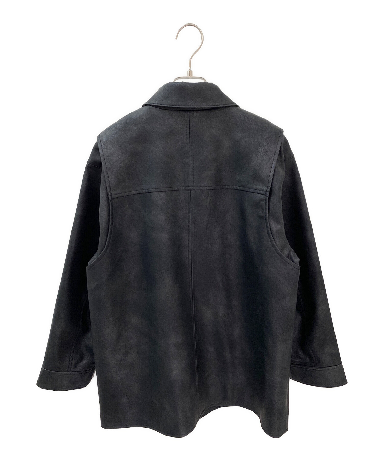 emmi フェイクレザーダブルジップブルゾン 中古・古着通販】emmi (エミ) フェイクレザーダブルジップブルゾン