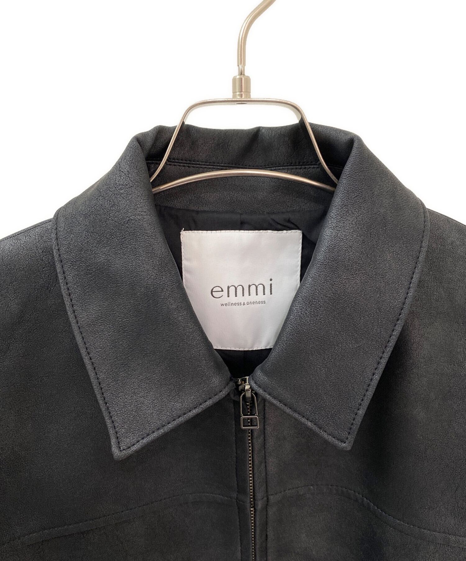 中古・古着通販】emmi (エミ) フェイクレザーダブルジップブルゾン