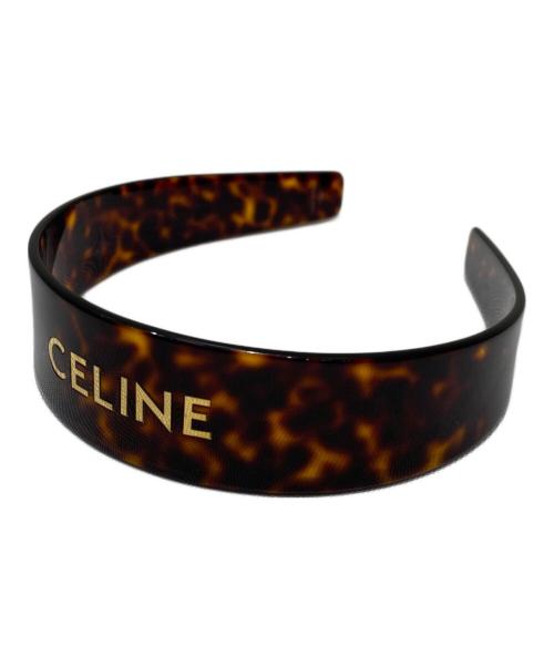 中古・古着通販】CELINE (セリーヌ) ヘアバンド ダークハバナ×ゴールド
