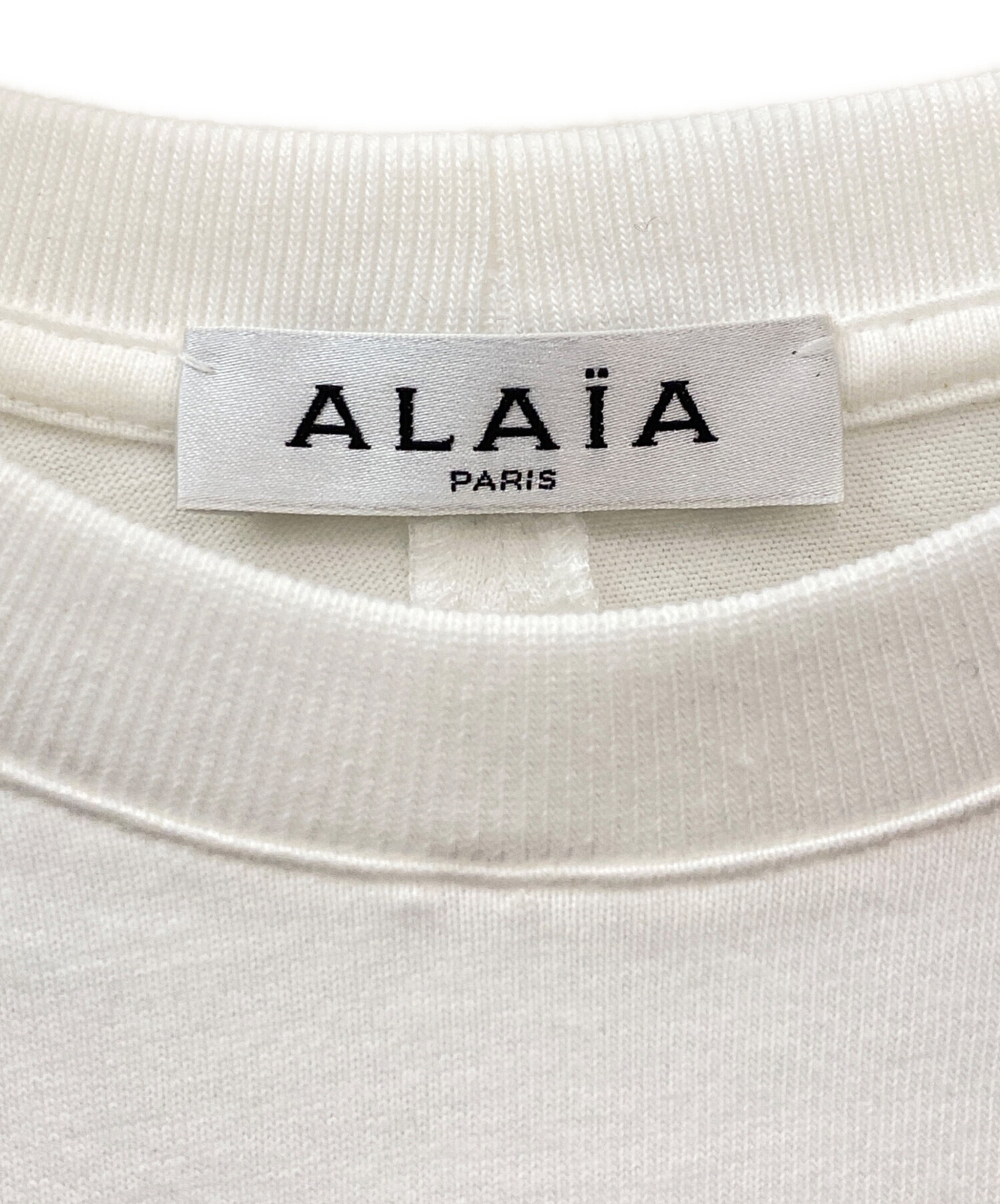 中古・古着通販】ALAIA (アライア) ロゴ刺繍ワイドスリーブTシャツ