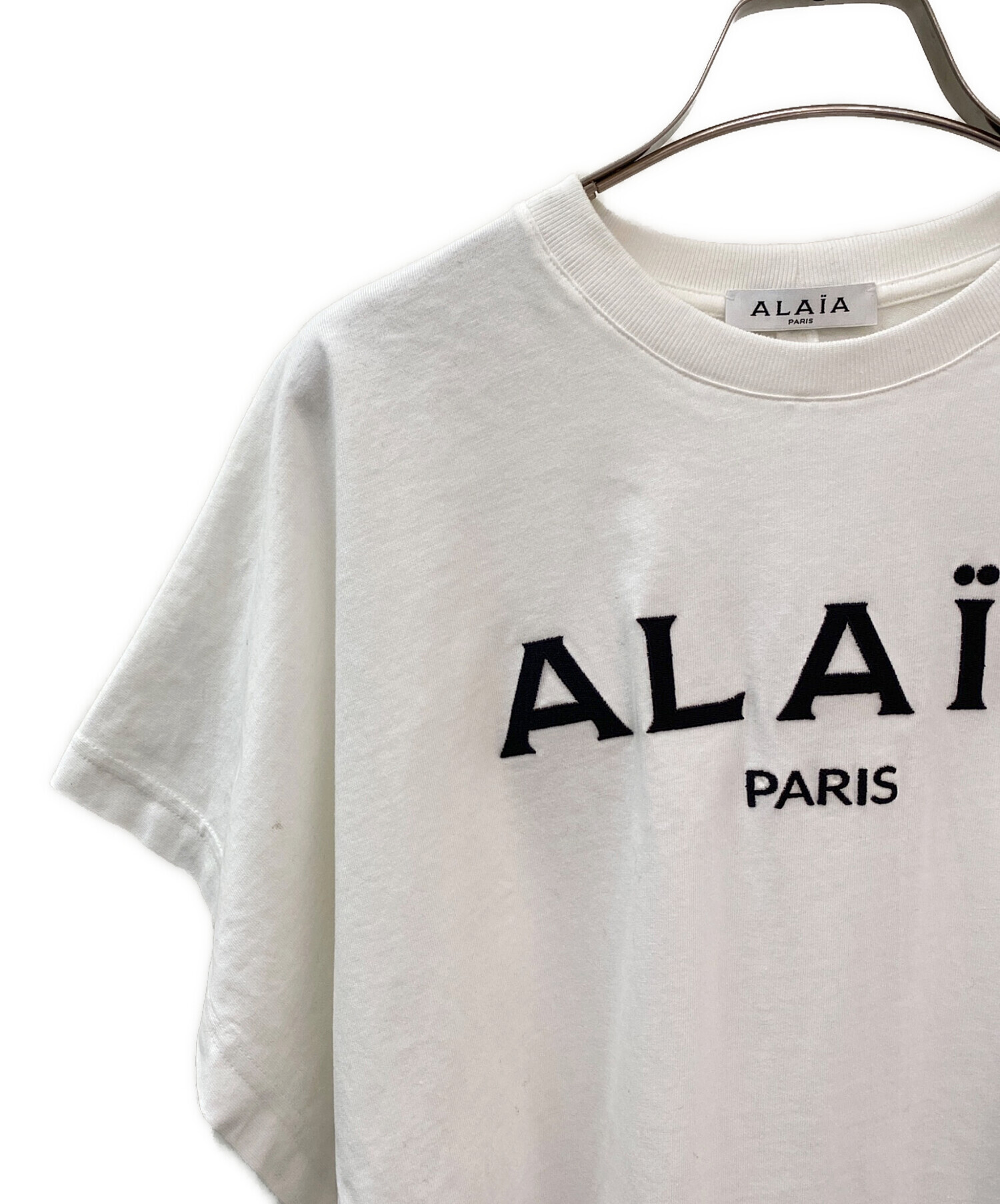 中古・古着通販】ALAIA (アライア) ロゴ刺繍ワイドスリーブTシャツ