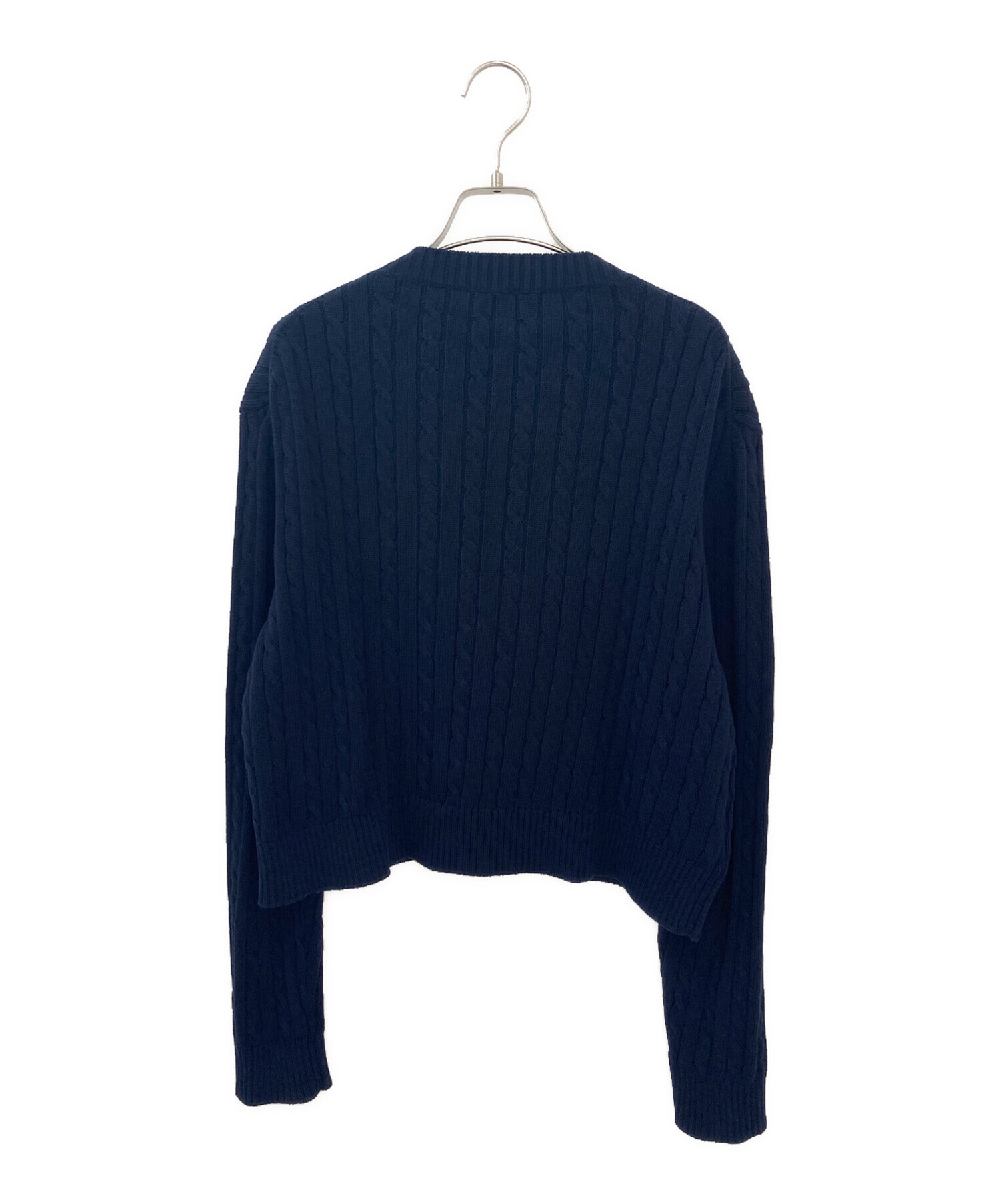 中古・古着通販】PRADA (プラダ) ロゴニット ネイビー サイズ:42
