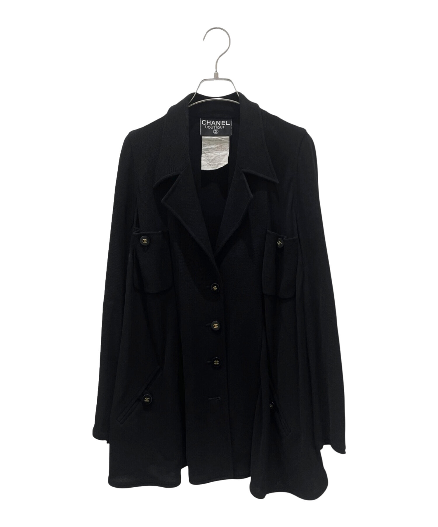 中古・古着通販】CHANEL (シャネル) ウールジャケット ブラック サイズ 