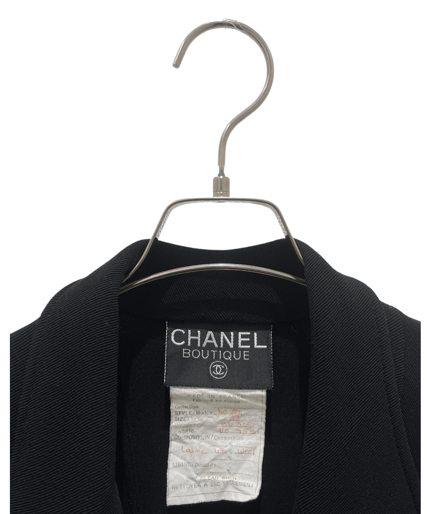 中古・古着通販】CHANEL (シャネル) ウールジャケット ブラック サイズ 