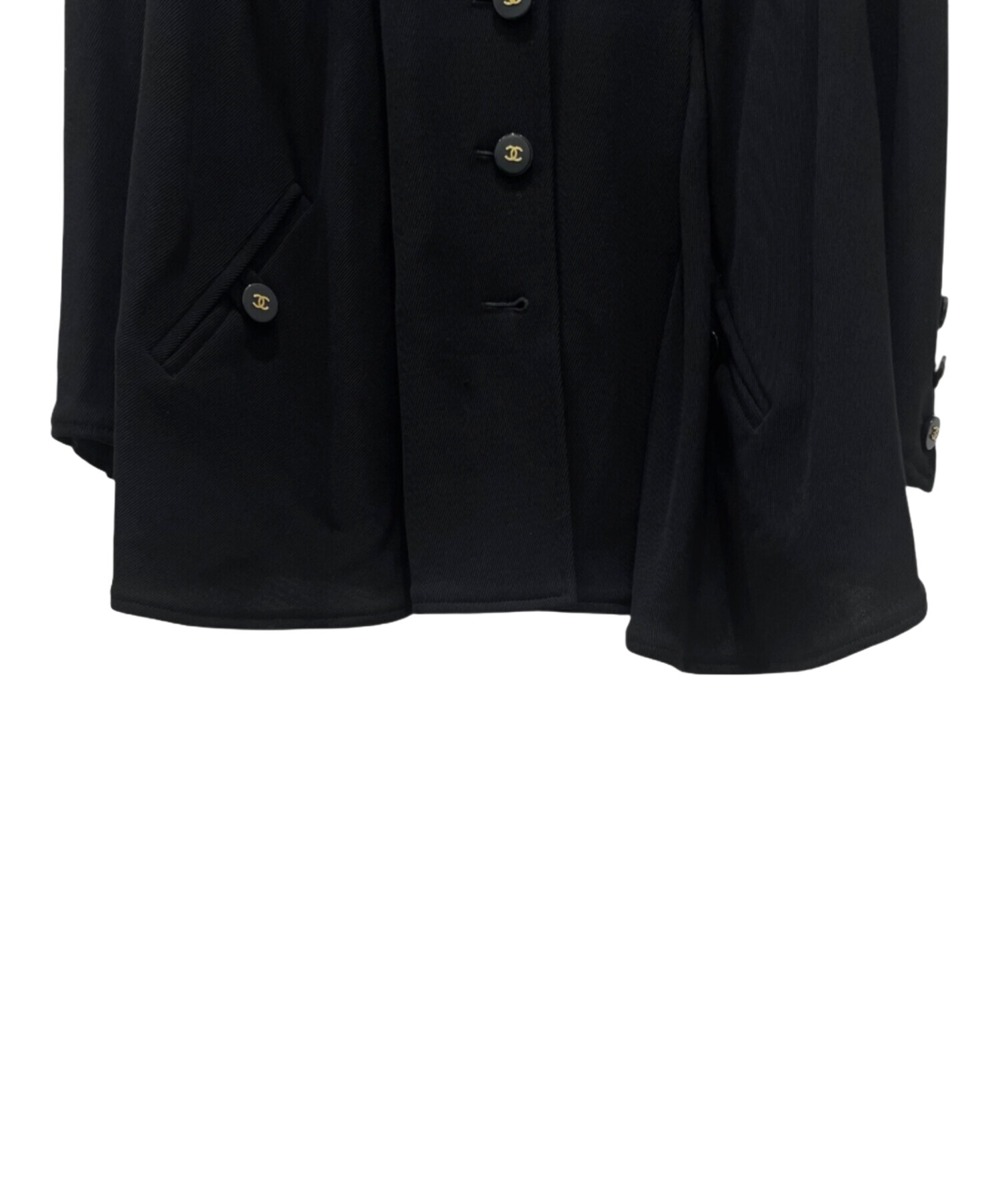 中古・古着通販】CHANEL (シャネル) ウールジャケット ブラック サイズ 