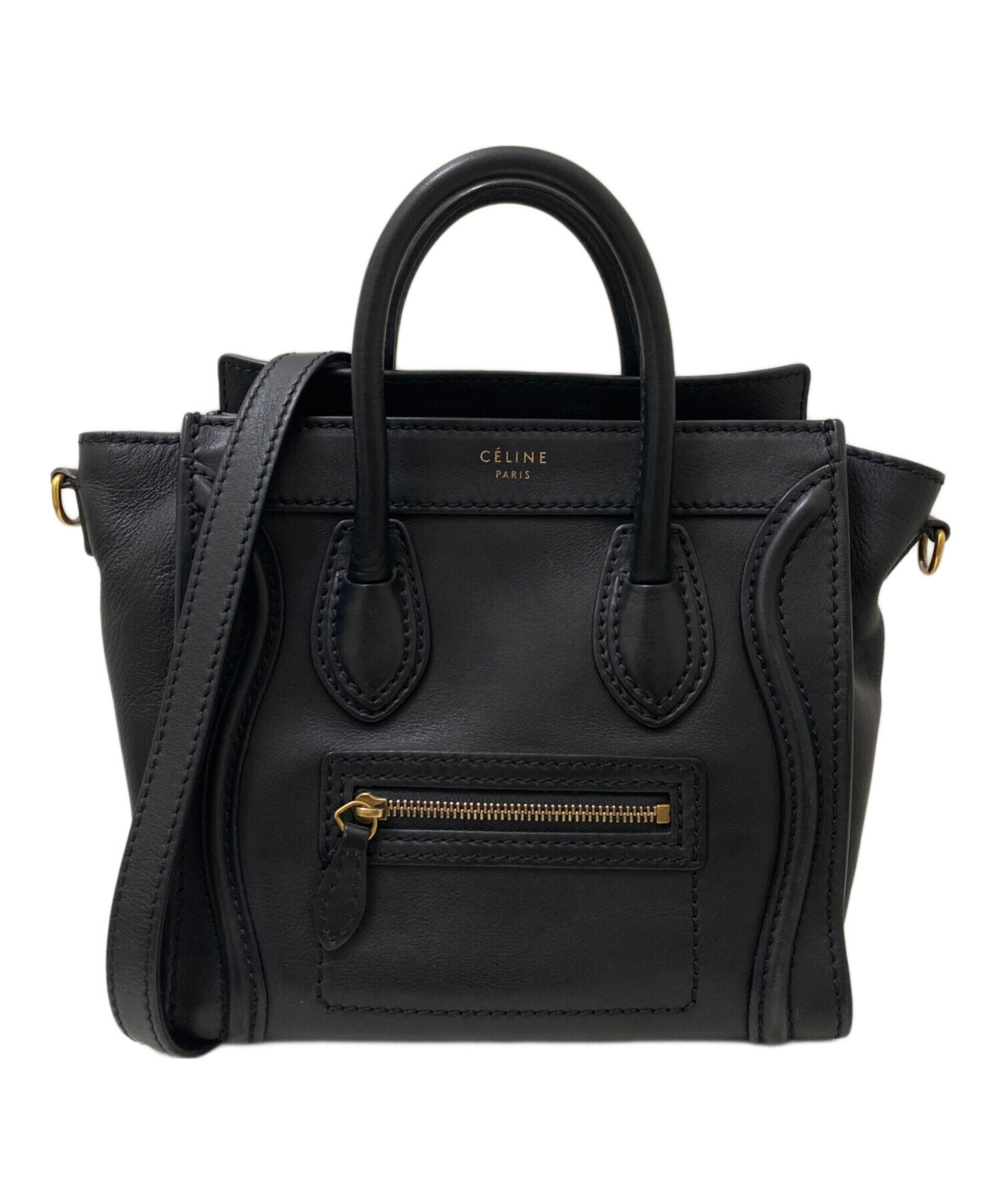 中古・古着通販】CELINE (セリーヌ) ラゲージ ナノ ブラック｜ブランド 