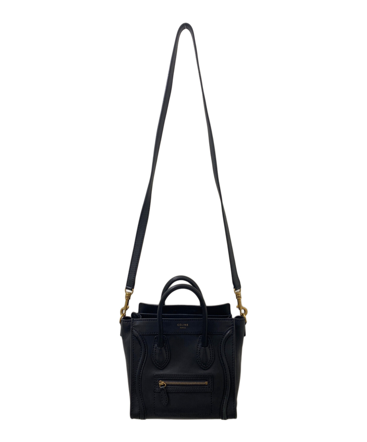 中古・古着通販】CELINE (セリーヌ) ラゲージ ナノ ブラック｜ブランド 
