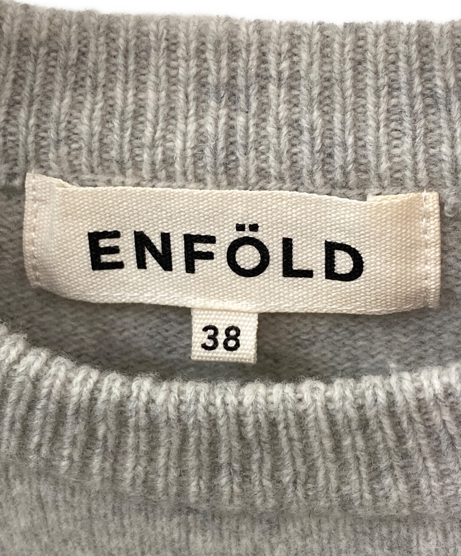 中古・古着通販】ENFOLD (エンフォルド) ウールニット グレー サイズ 