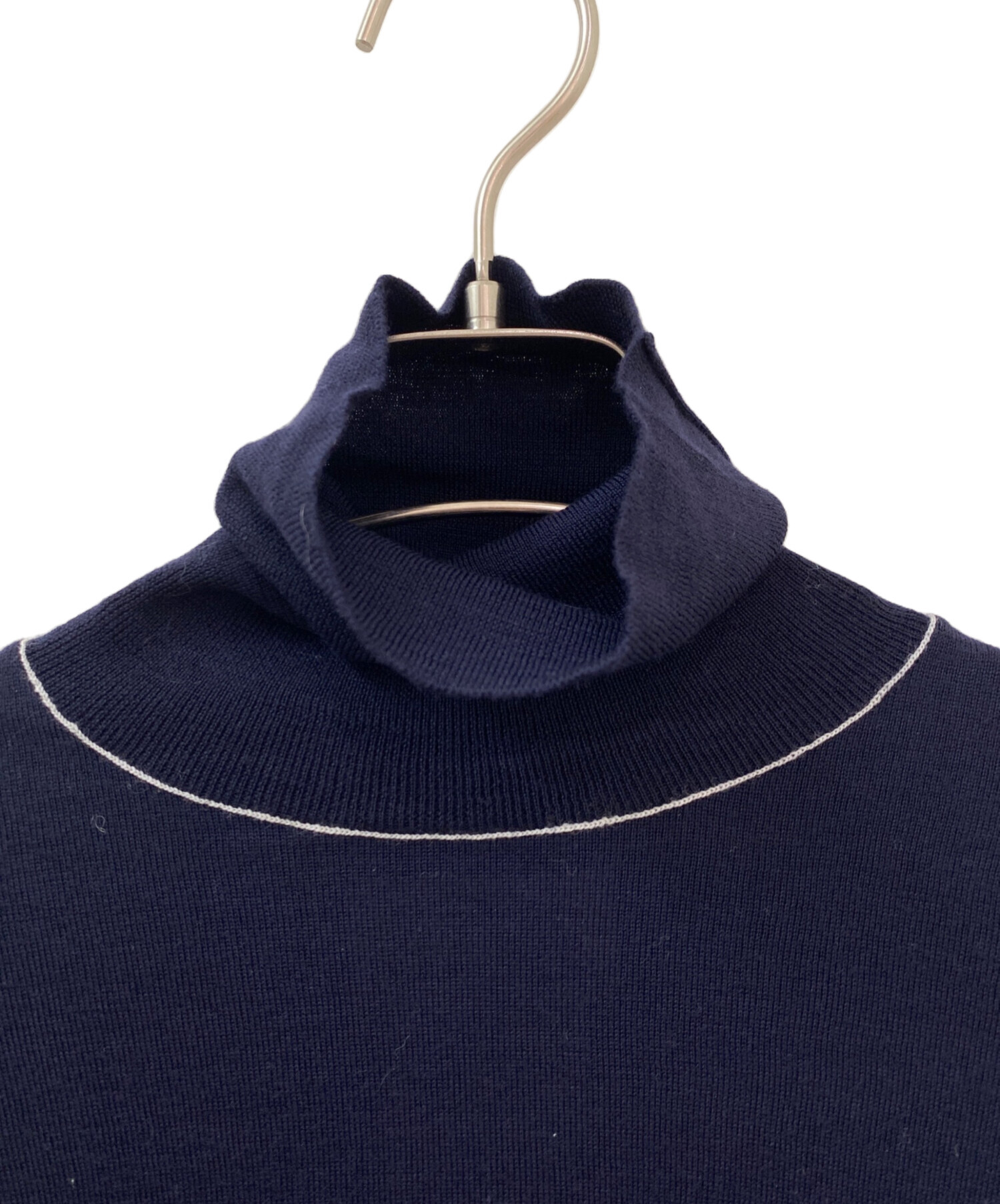 濃紺M新品 メゾン マルジェラ オーバーサイズ タートルネック ロング ニット 中古・古着通販】Maison Margiela (メゾンマルジェラ) タートルネック