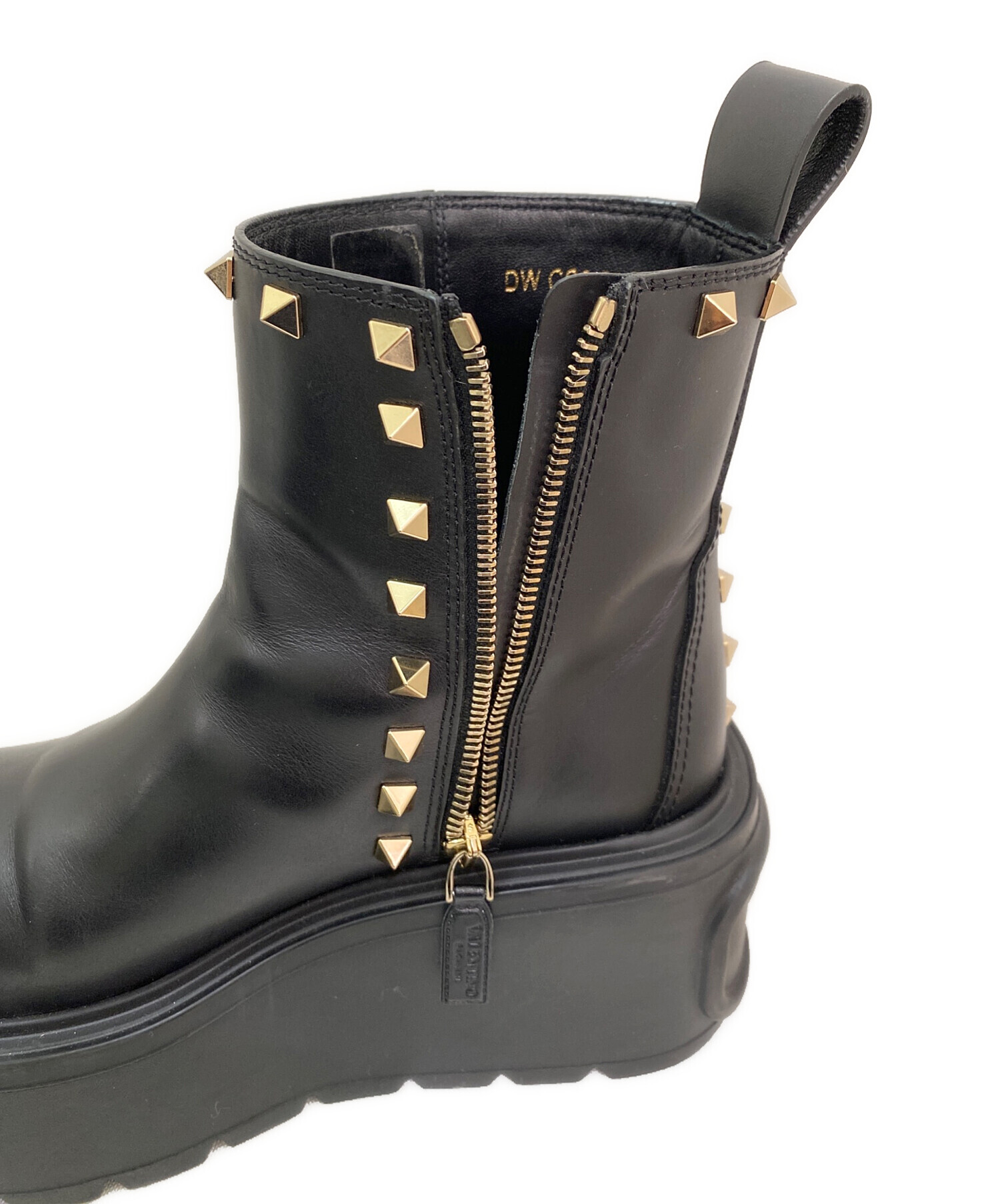 中古・古着通販】VALENTINO (ヴァレンティノ) スタッズブーツ ブラック