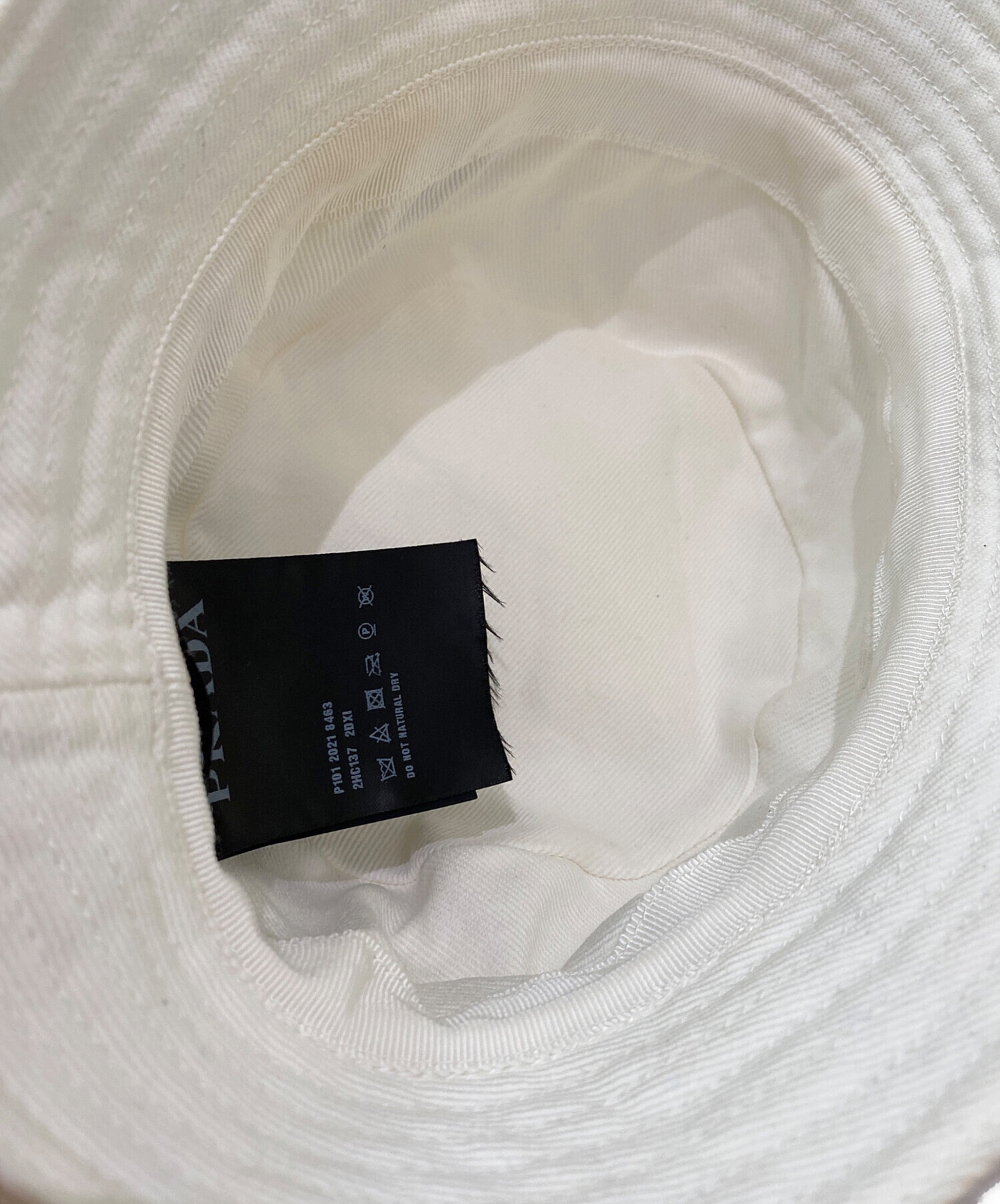 中古・古着通販】PRADA (プラダ) バケットハット ホワイト サイズ:M