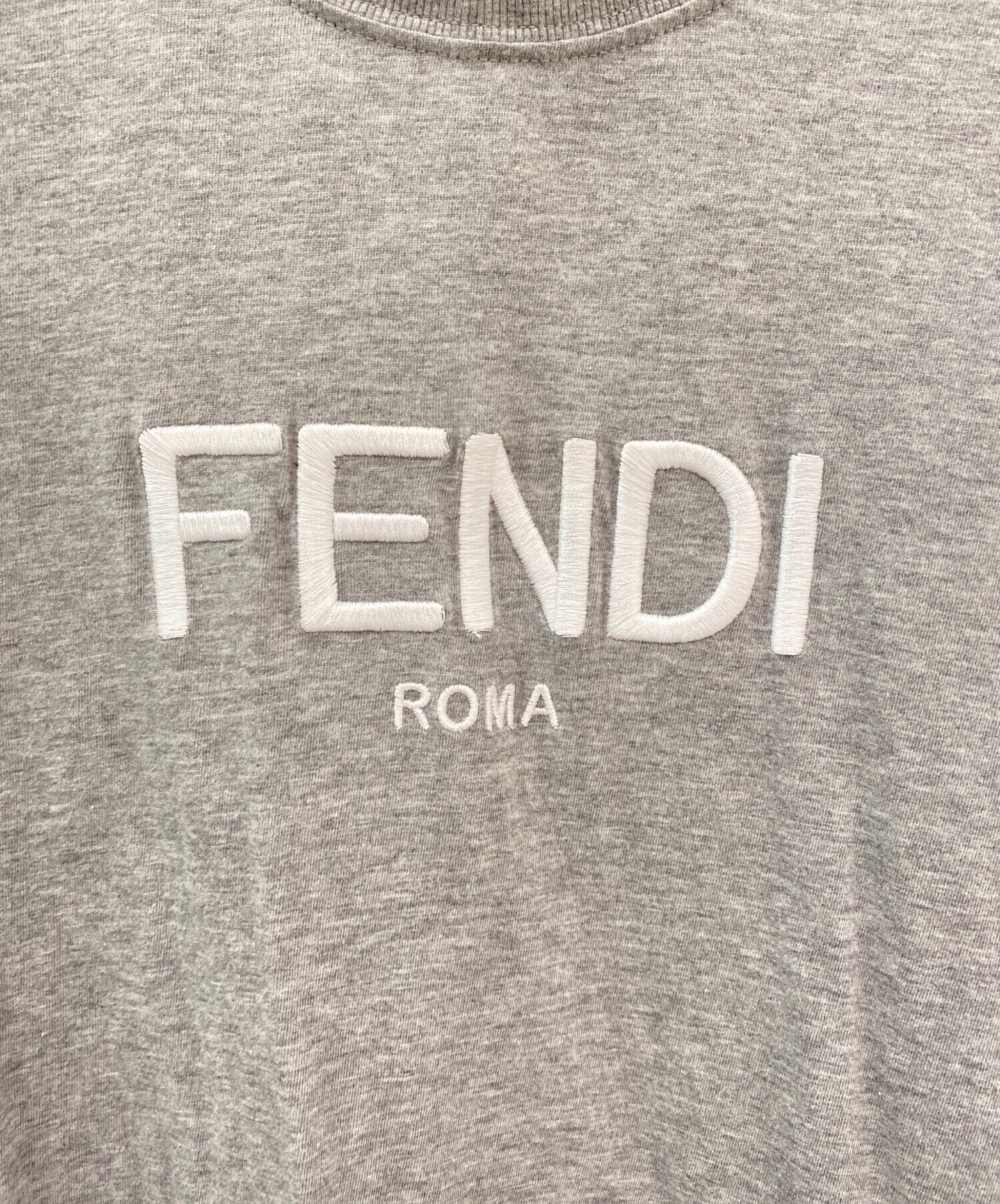 中古・古着通販】FENDI (フェンディ) ロゴ刺繍 コットン クルーネック 