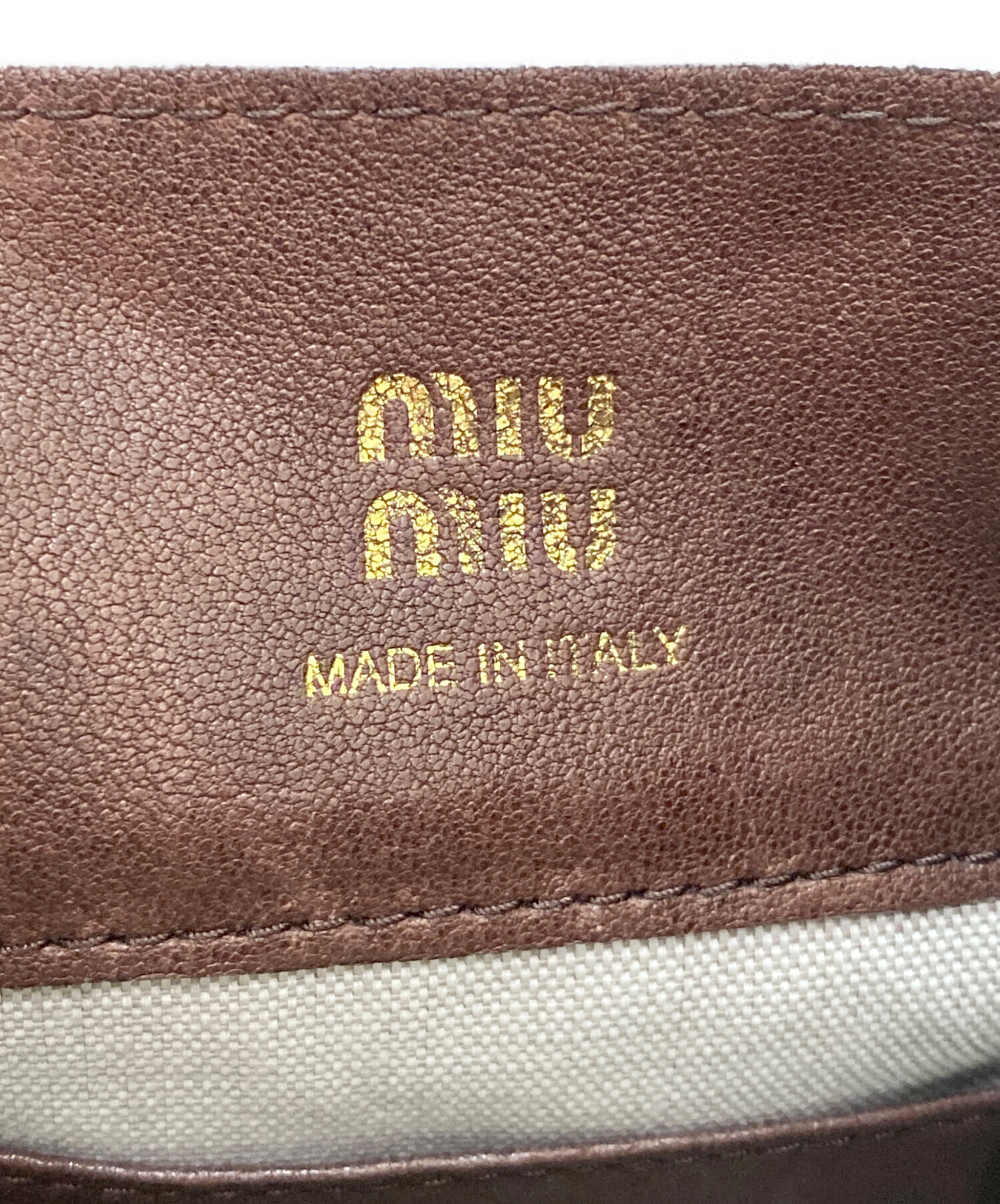 中古・古着通販】MIU MIU (ミュウミュウ) ナッパレザー ミニバッグ