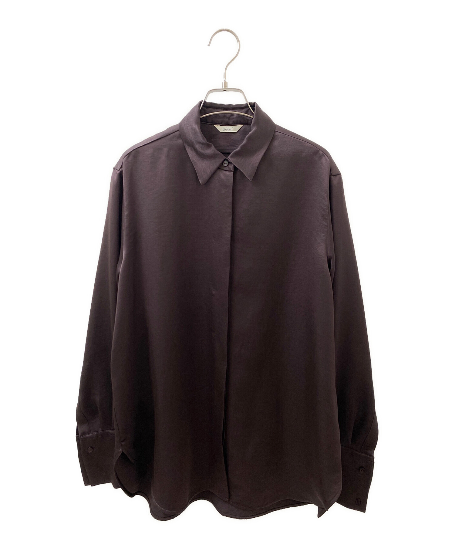 中古・古着通販】(im)perf. (インパーフ) Vintagesatinshirt ブラウン 
