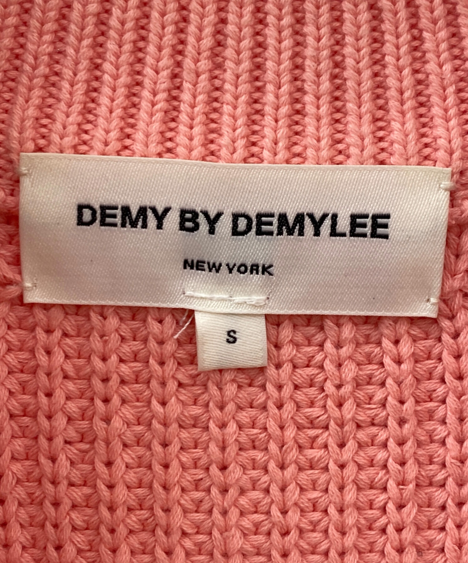【極美品】DEMYLEE デミリー　コットン　カーディガン　ピンク DEMYLEE/デミリー｜春のライトアウターにぴったり！｜エル・ショップ