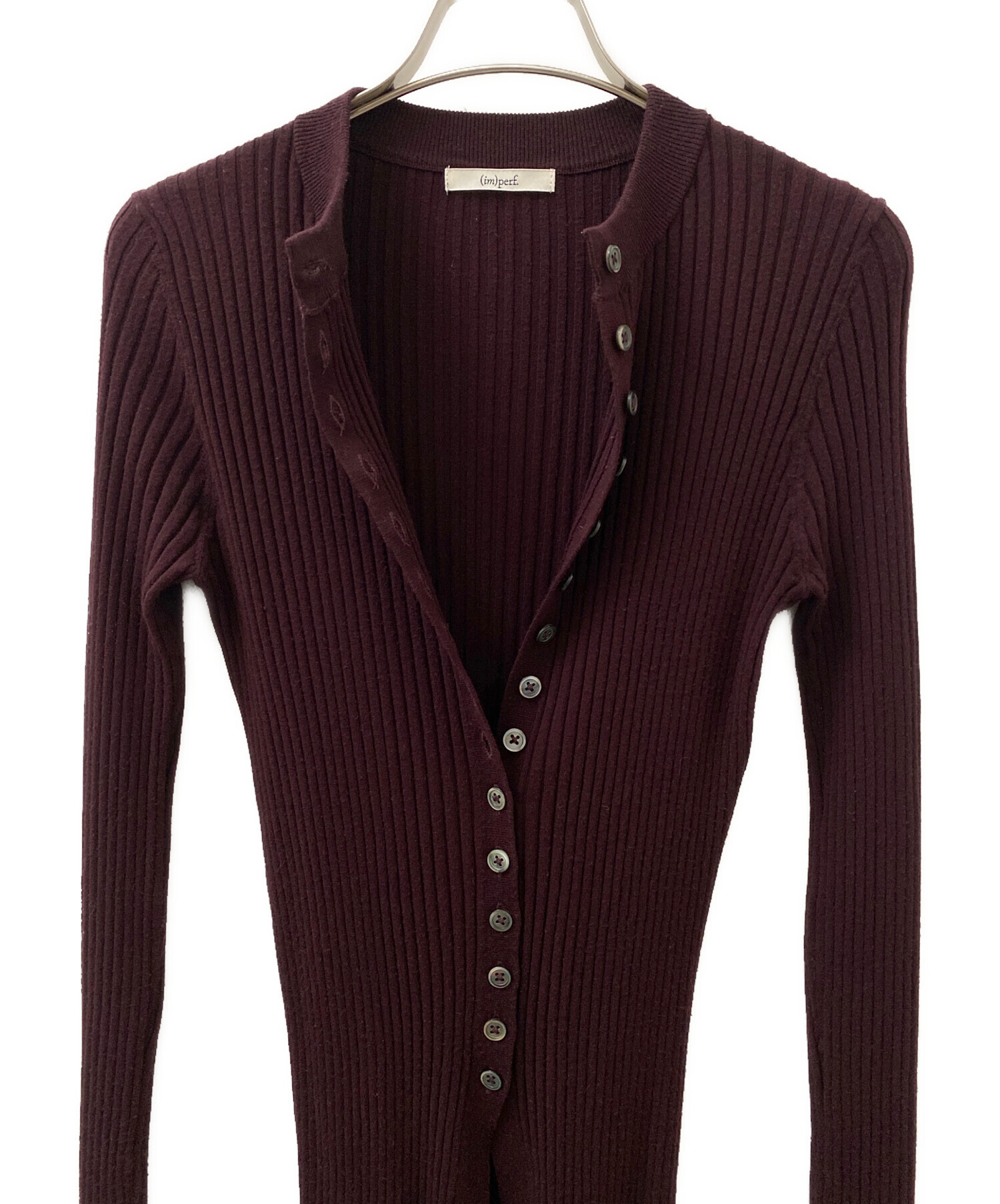 中古・古着通販】(im)perf. (インパーフ) Long Sleeve Rib Cardigan