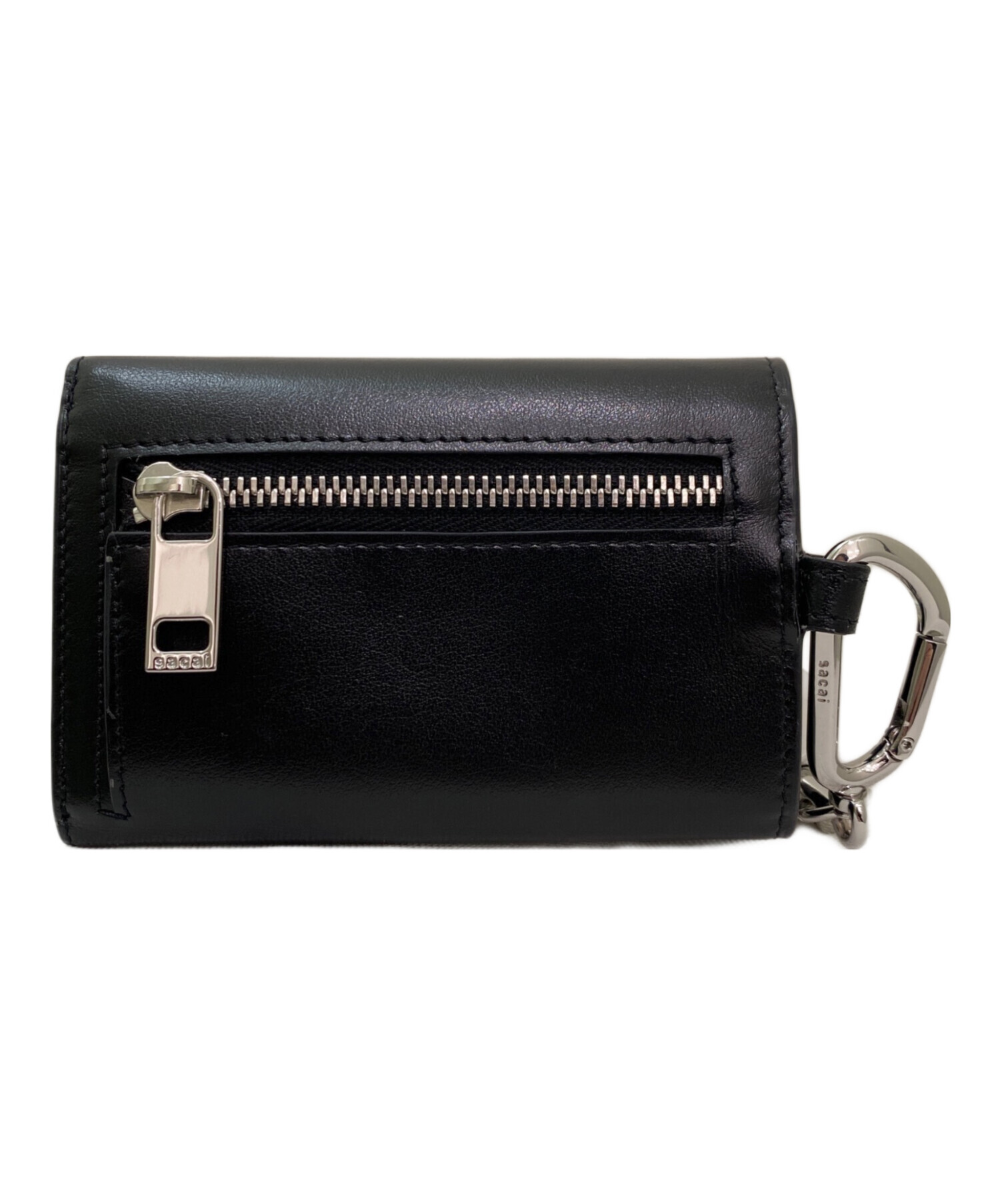 小物 sacai Carabiner Trifold Wallet 中古・古着通販】sacai (サカイ) Carabiner Trifold Wallet ブラック