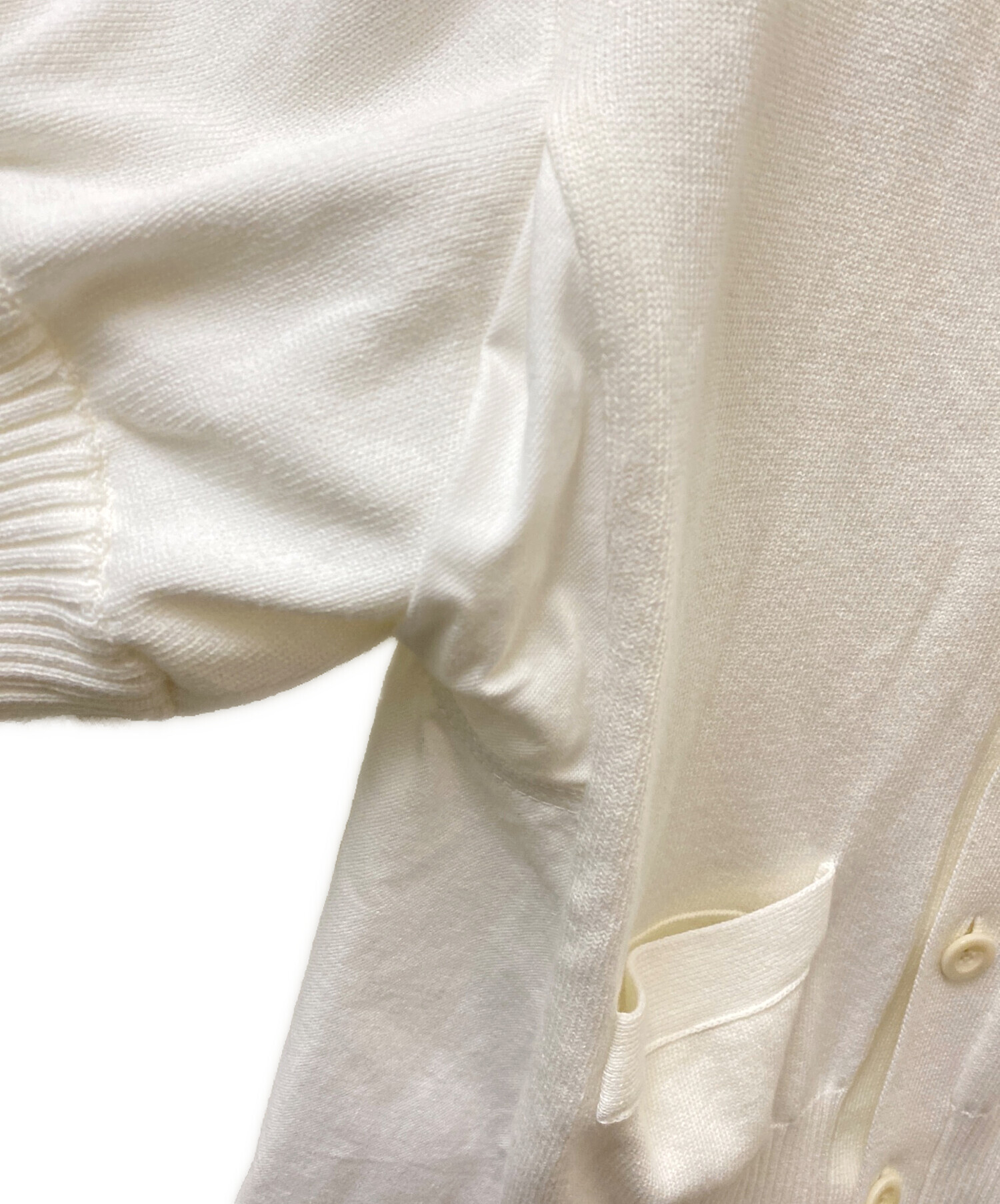 【新品】sacai サカイ25ss ニット カーディガン サイズ 1 ホワイト 73f27 極美品 sacai サカイ 25ss Nep Yarn Knit Cardigan ニット