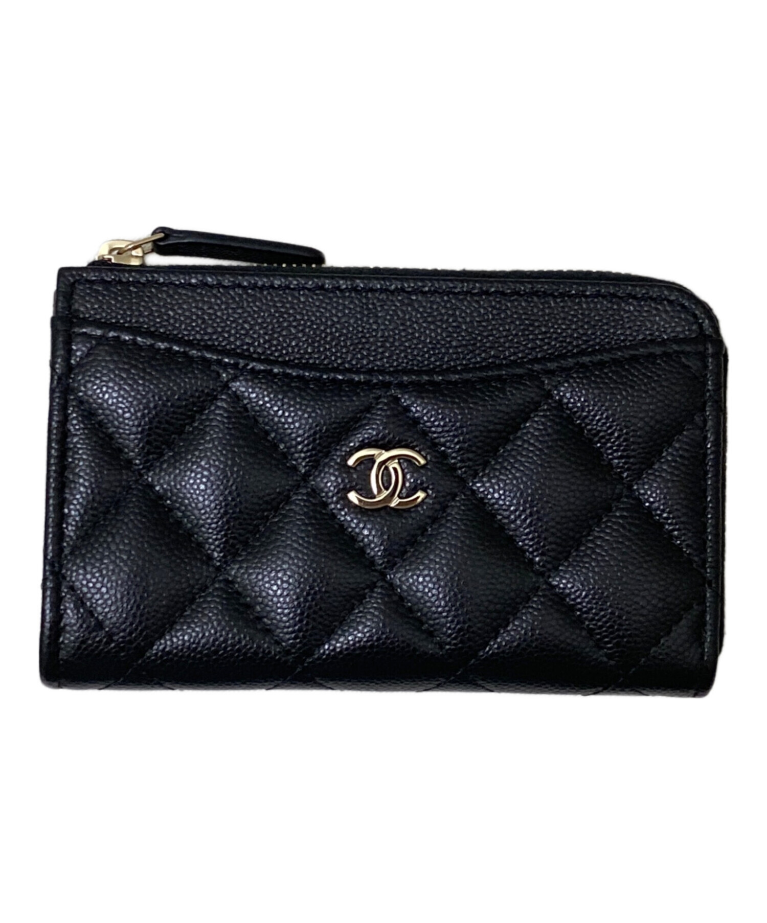 CHANEL シャネル 財布・ケース  黒 【古着】【中古】【送料無料】 中古・古着通販】CHANEL (シャネル) クラシック ジップ カードケース