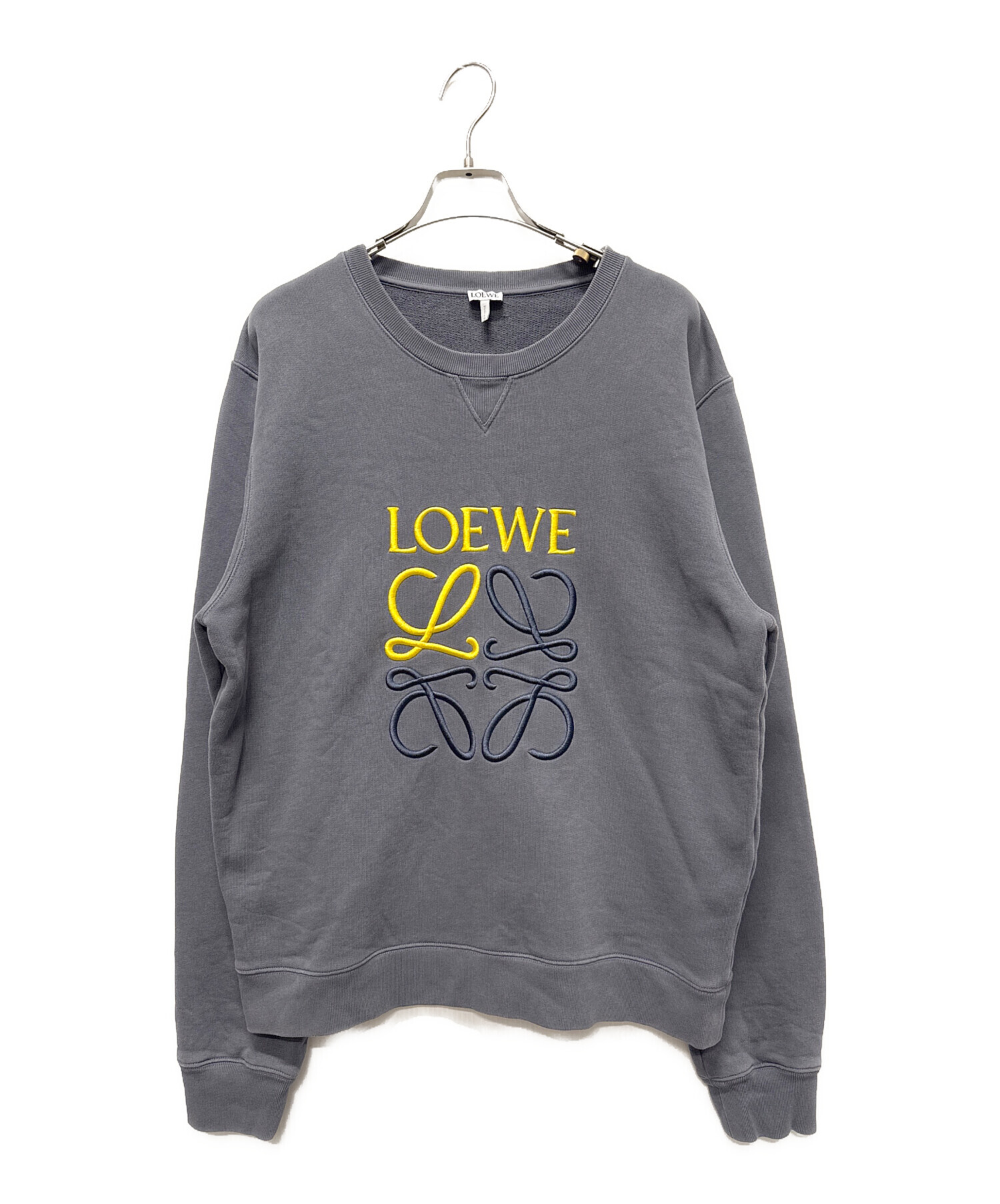 LOEWE ロゴプリント スウェット グレーXL 中古・古着通販】LOEWE (ロエベ) アナグラムスウェット グレー サイズ