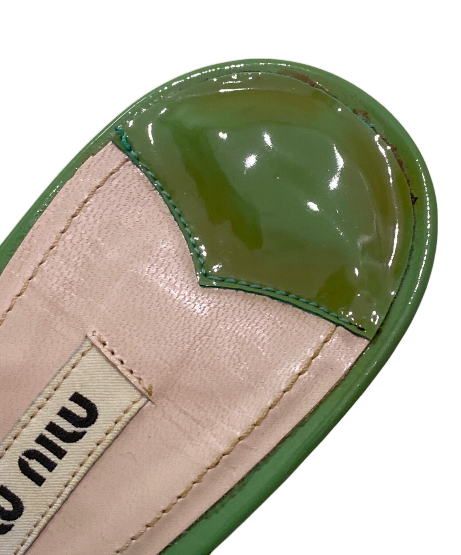 中古・古着通販】MIU MIU (ミュウミュウ) ハイヒールサンダル グリーン