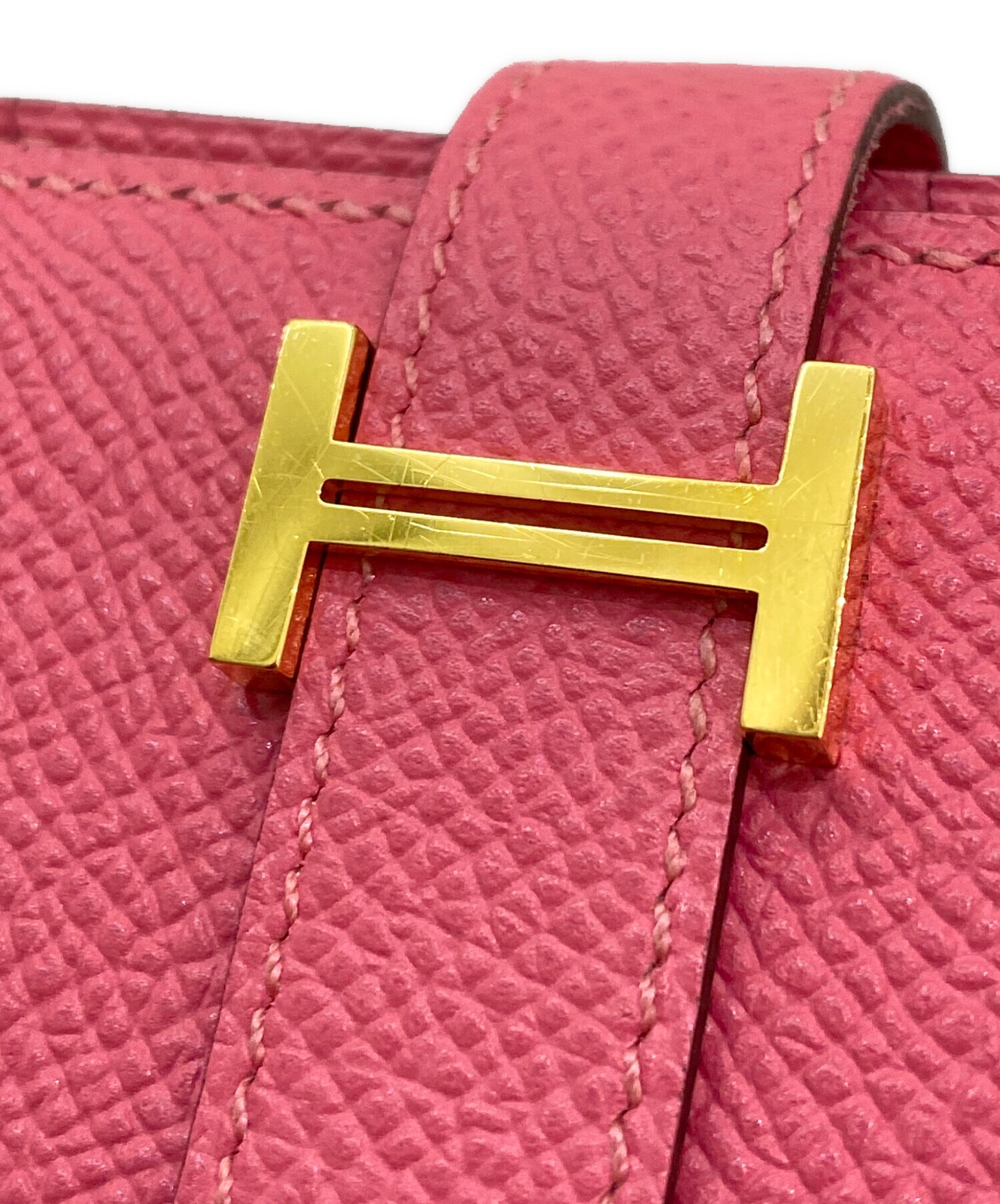 HERMES エルメス/ベアンスフレ/ローズテキサス/シェーブルミゾル/X/SAランク/91【中古】 HERMES エルメス 長財布 ベアンスフレ ローズテキサス シェーブルミゾ