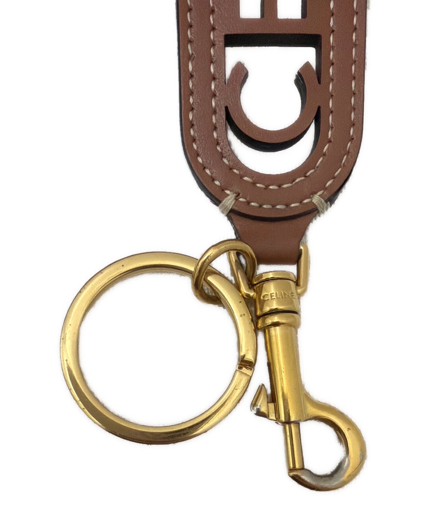 ナ　CELINE キーリング 中古・古着通販】CELINE (セリーヌ) パンチングキーリングチャーム