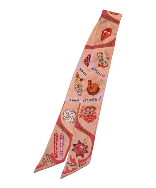 中古・古着通販】HERMES (エルメス) ツイリー ピンク系｜ブランド
