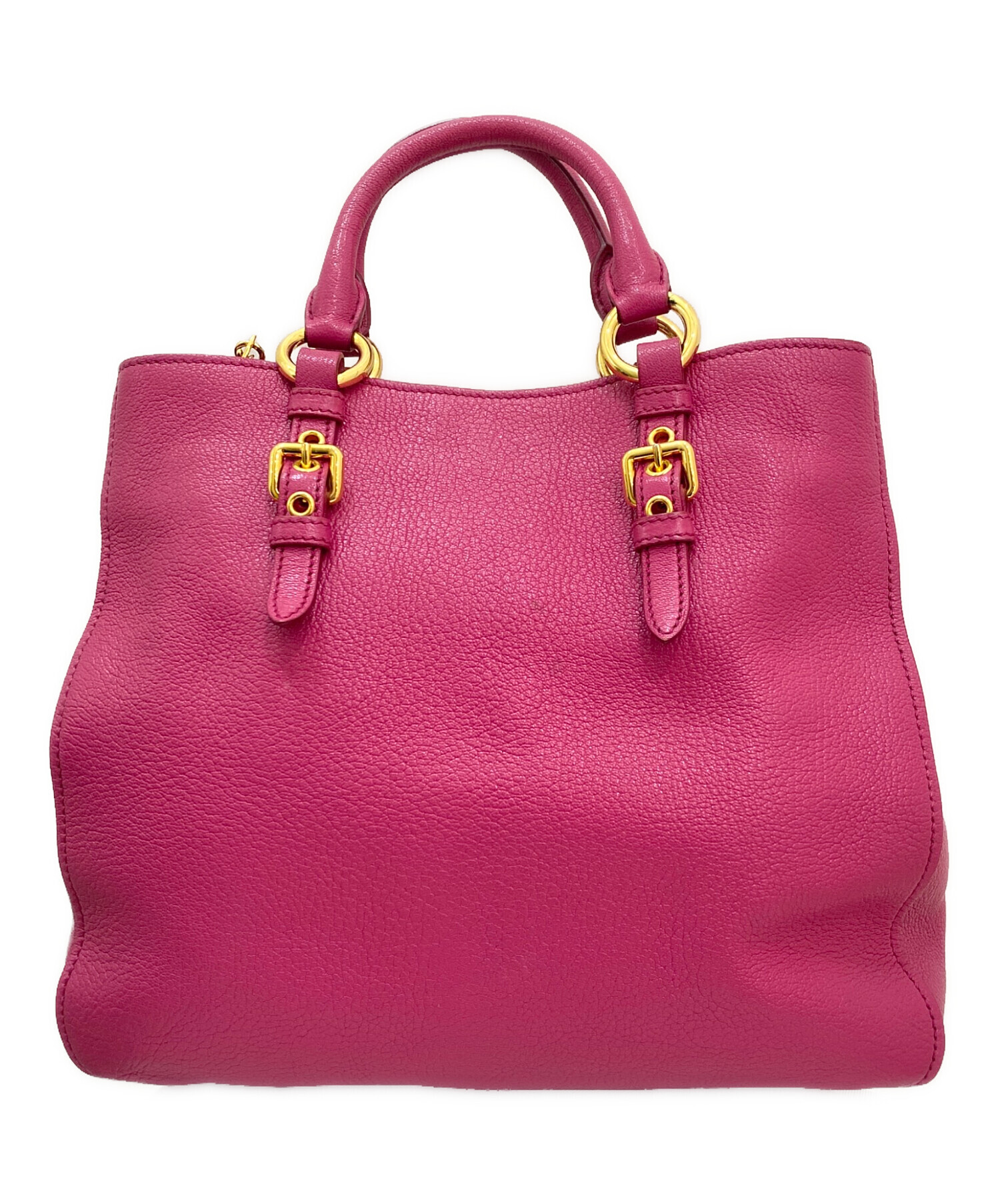 美品 miu miu ミュウミュウ 2WAY バイカラー マドラスバッグ 2wayショルダーバッグ パープル ピンク レディース 古着 中古 USED miu miu（ミュウミュウ） 中古 ハンドバッグ レディース ブランド