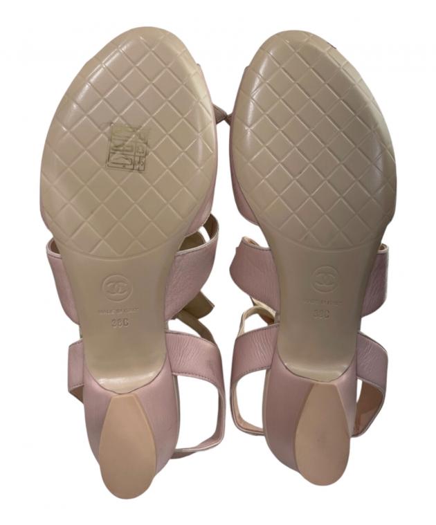 中古・古着通販】CHANEL (シャネル) ココマーク リボンヒールサンダル