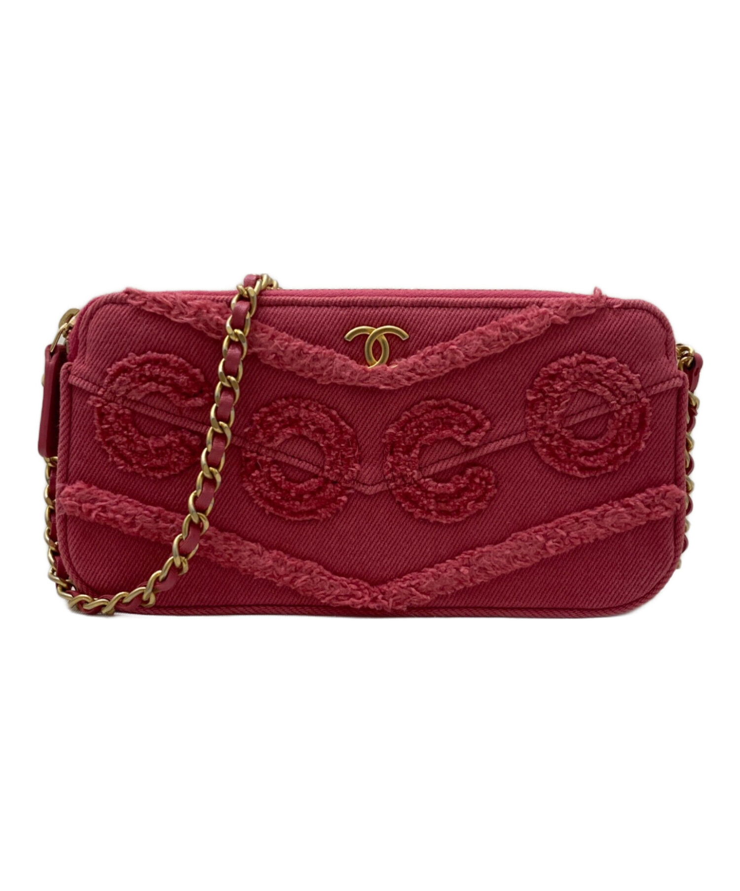 ★★CHANEL 激レア ヴィンテージシャネル デニムチェーンウォレット★★ 中古・古着通販】CHANEL (シャネル) COCOコットンデニムチェーン