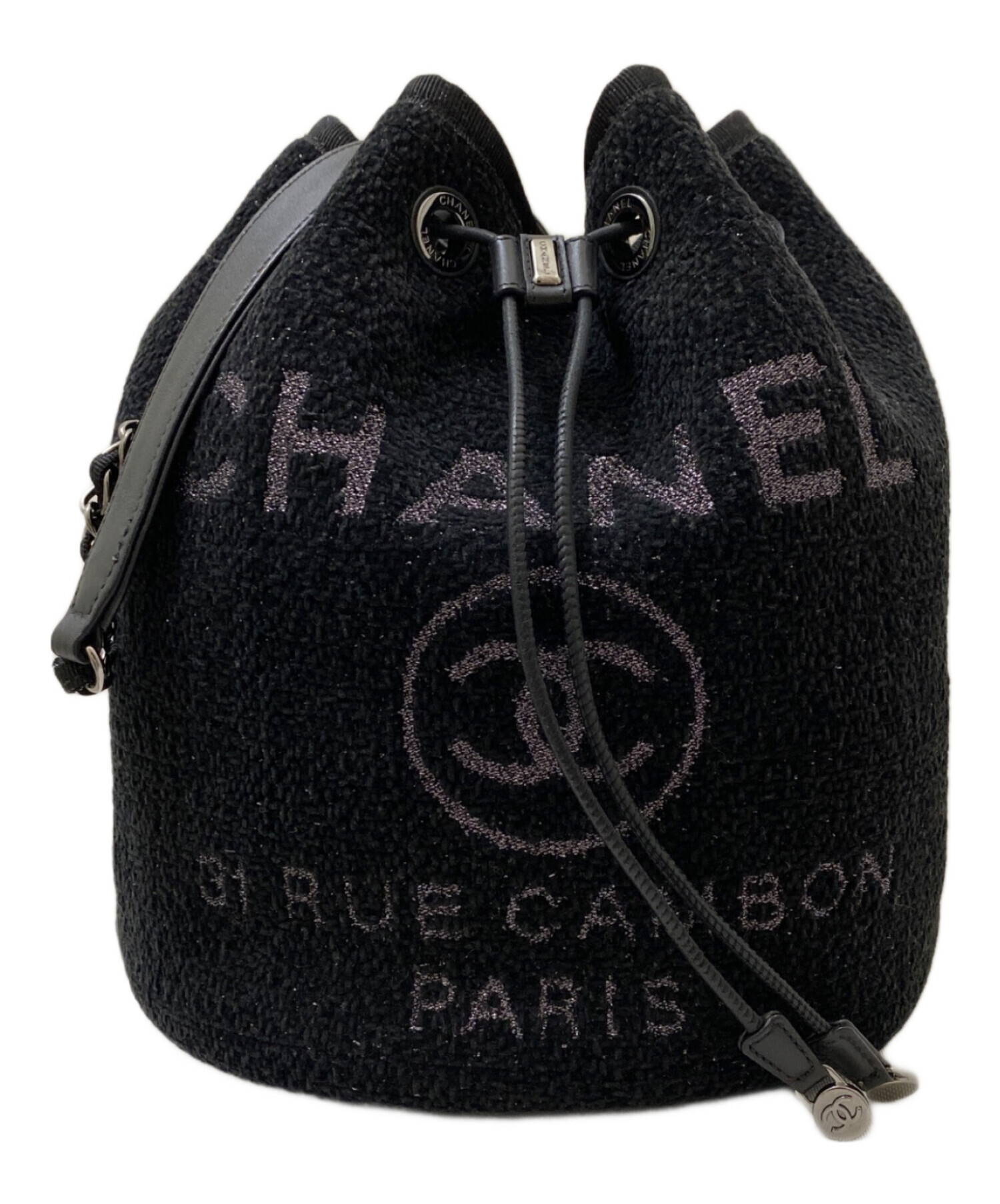 中古・古着通販】CHANEL (シャネル) ドーヴィルバケット ブラック 