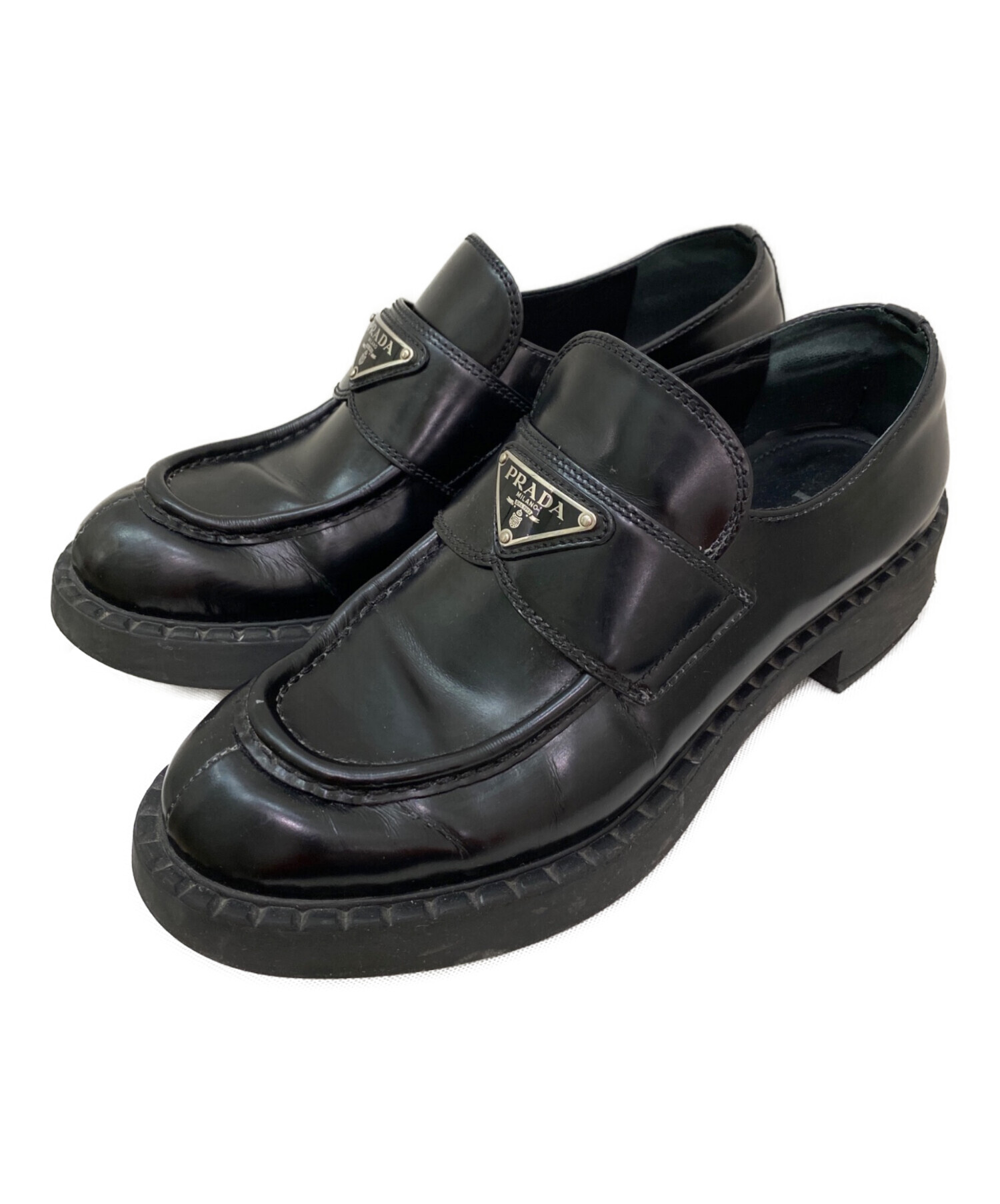 中古・古着通販】PRADA (プラダ) チョコレート ブラッシュドレザー