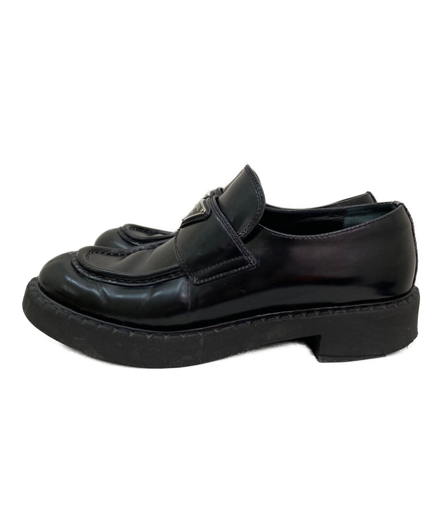 コ*ル様 PRADA ローファー　黒/美中古　9/28cm 中古・古着通販】PRADA (プラダ) チョコレート ブラッシュドレザー