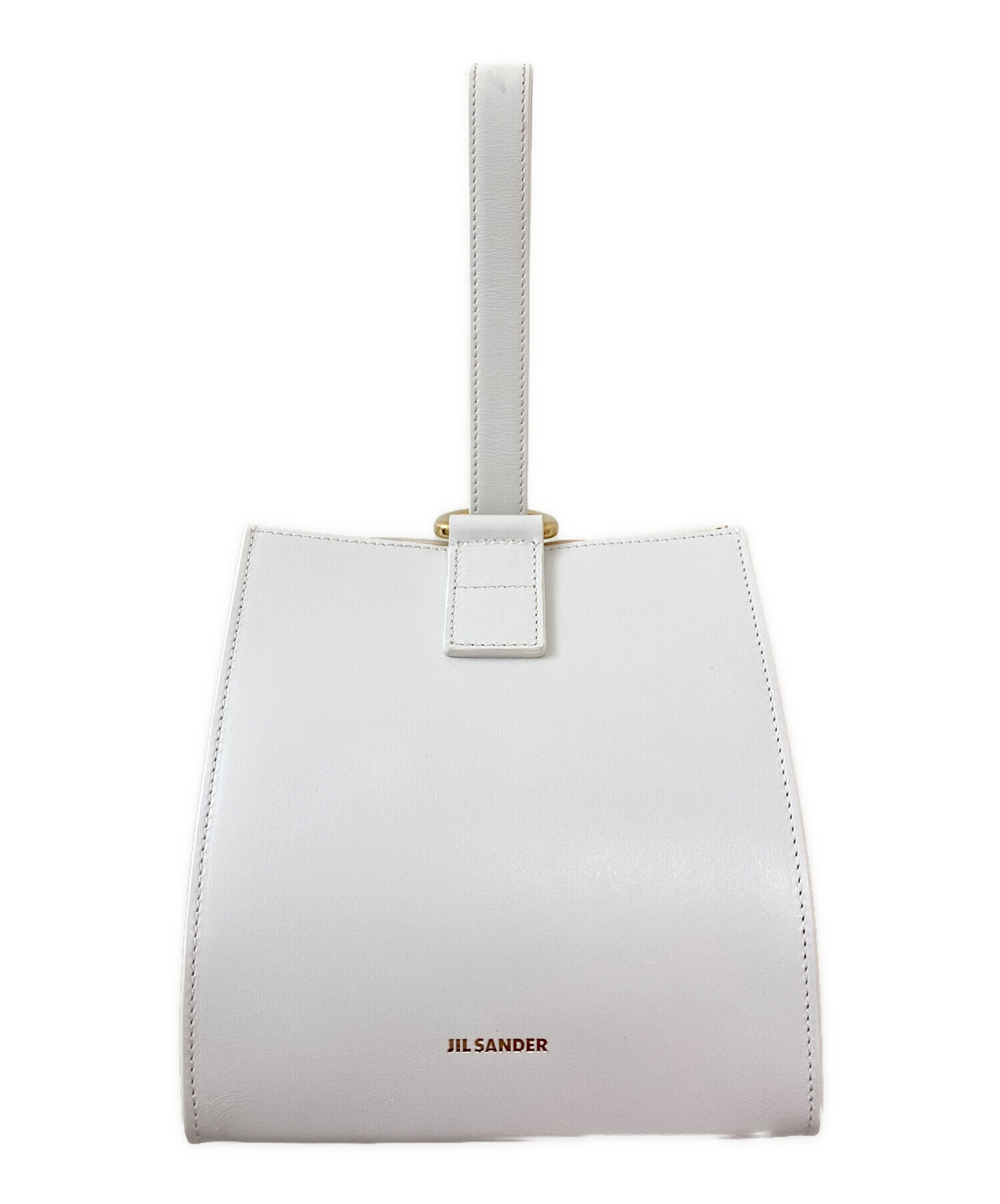 JIL SANDER ジルサンダー ハンドバッグ オフホワイト 保管袋付き 中古・古着通販】JIL SANDER (ジルサンダー) ハンドバッグ ホワイト