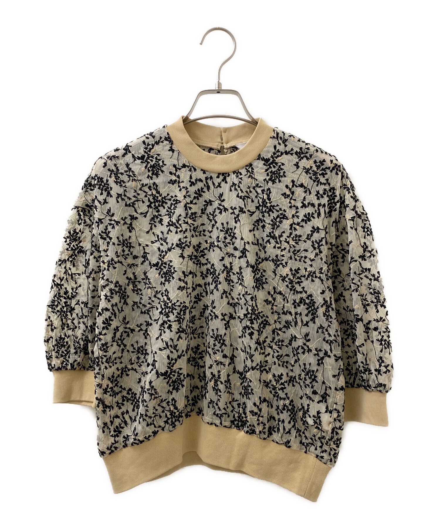 中古・古着通販】CLANE (クラネ) FLORET EMBROIDERY COMPACT TOPS 