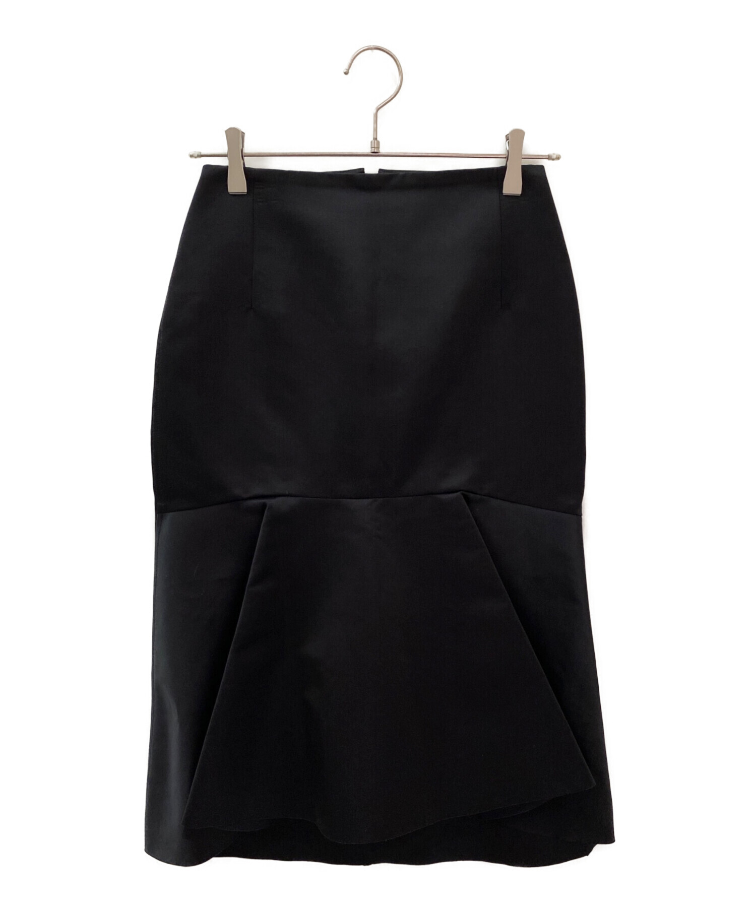 中古・古着通販】BALENCIAGA (バレンシアガ) サテンスカート ブラック