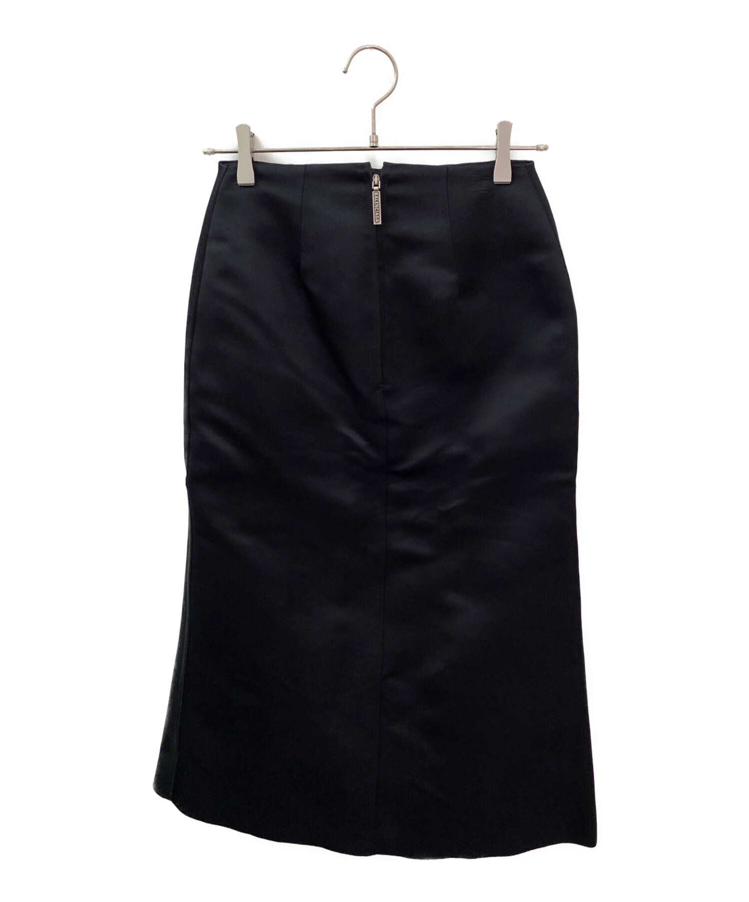 中古・古着通販】BALENCIAGA (バレンシアガ) サテンスカート ブラック