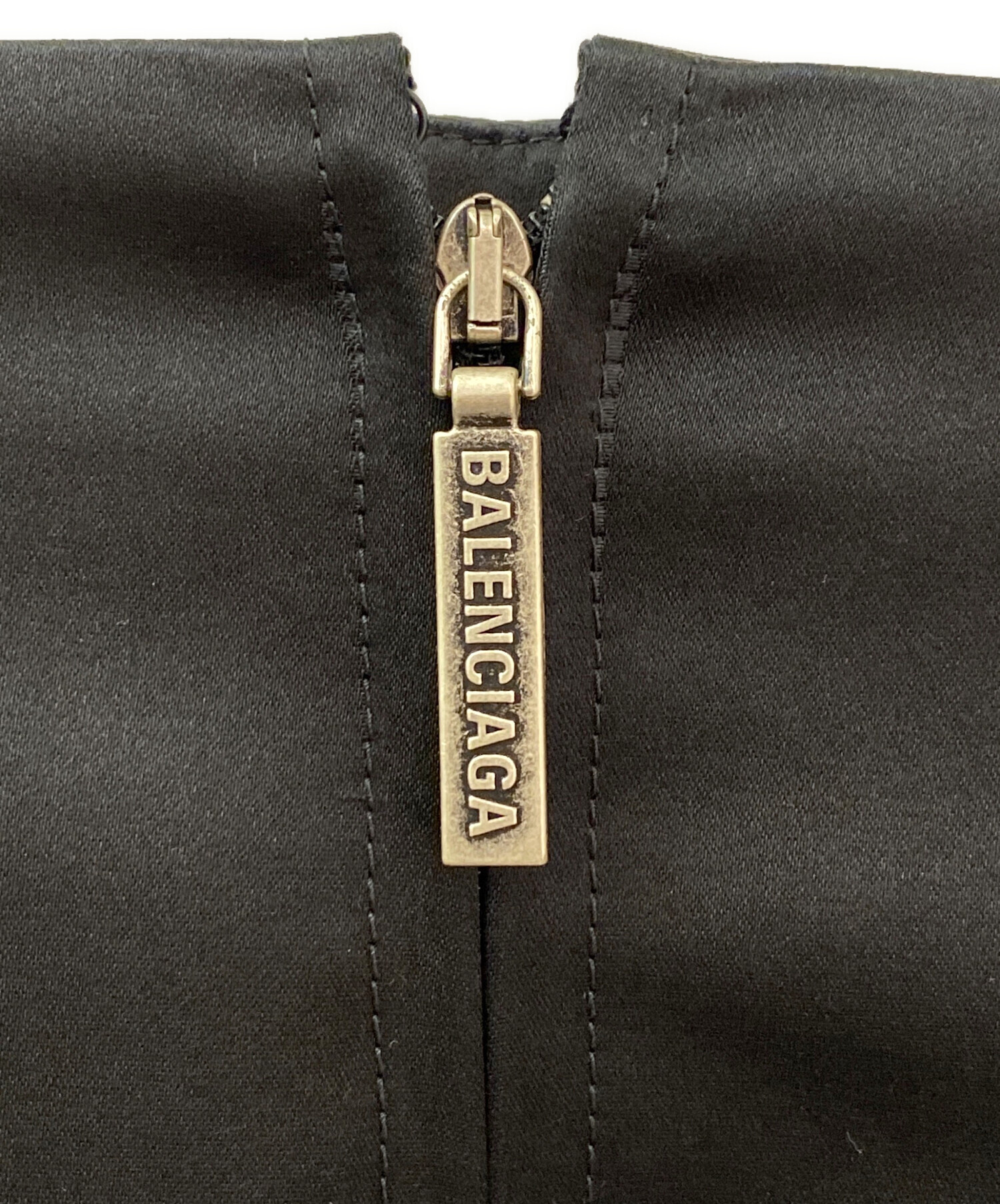 中古・古着通販】BALENCIAGA (バレンシアガ) サテンスカート ブラック