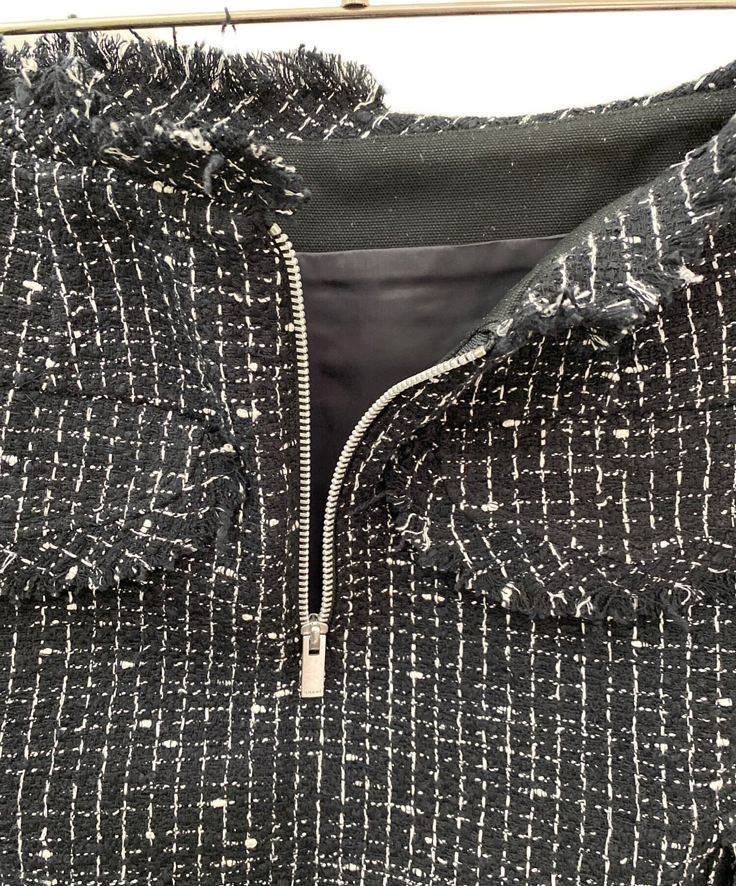 中古・古着通販】sacai (サカイ) ツイードフリンジミニスカート