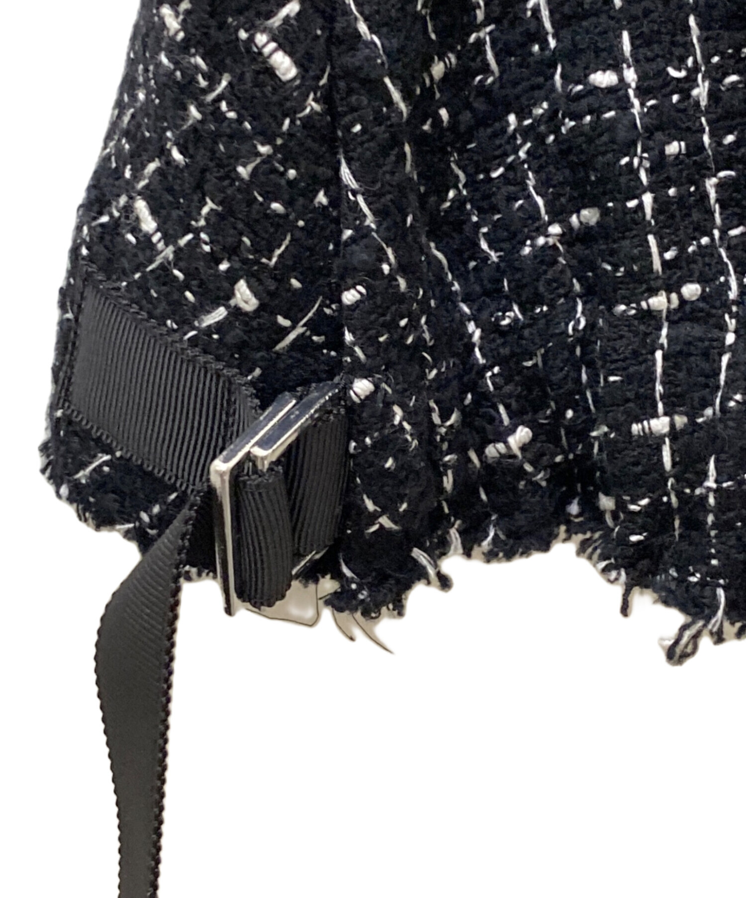 中古・古着通販】sacai (サカイ) ツイードベスト ブラック サイズ:2