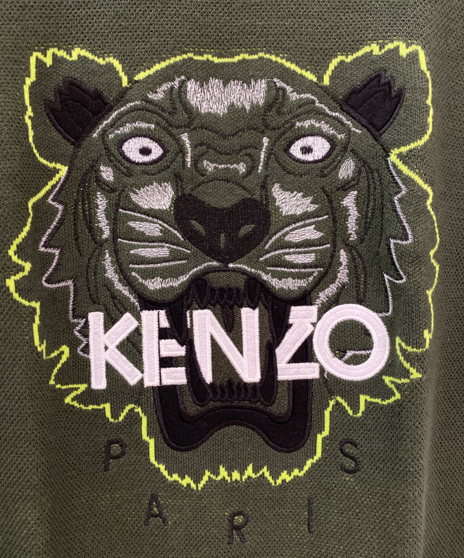 中古・古着通販】KENZO (ケンゾー) タイガー刺繍ニット グリーン