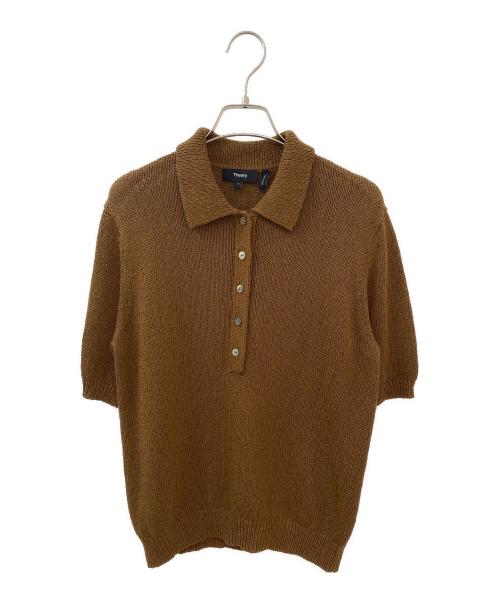 新品タグ付★Theory★近年モデル 24年 半袖ニット リネン混ネイビー2XL 中古・古着通販】theory (セオリー) 半袖ニット ブラウン サイズ:S