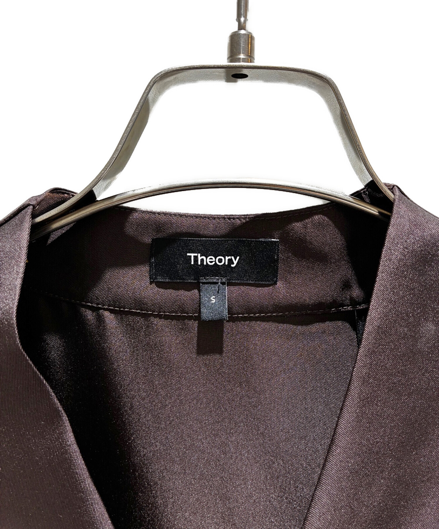 セオリークルーネックノースリーブCrepeCombo ウォッシャブル S 美品 中古・古着通販】theory (セオリー) ウォッシャブルシルクプリーツ